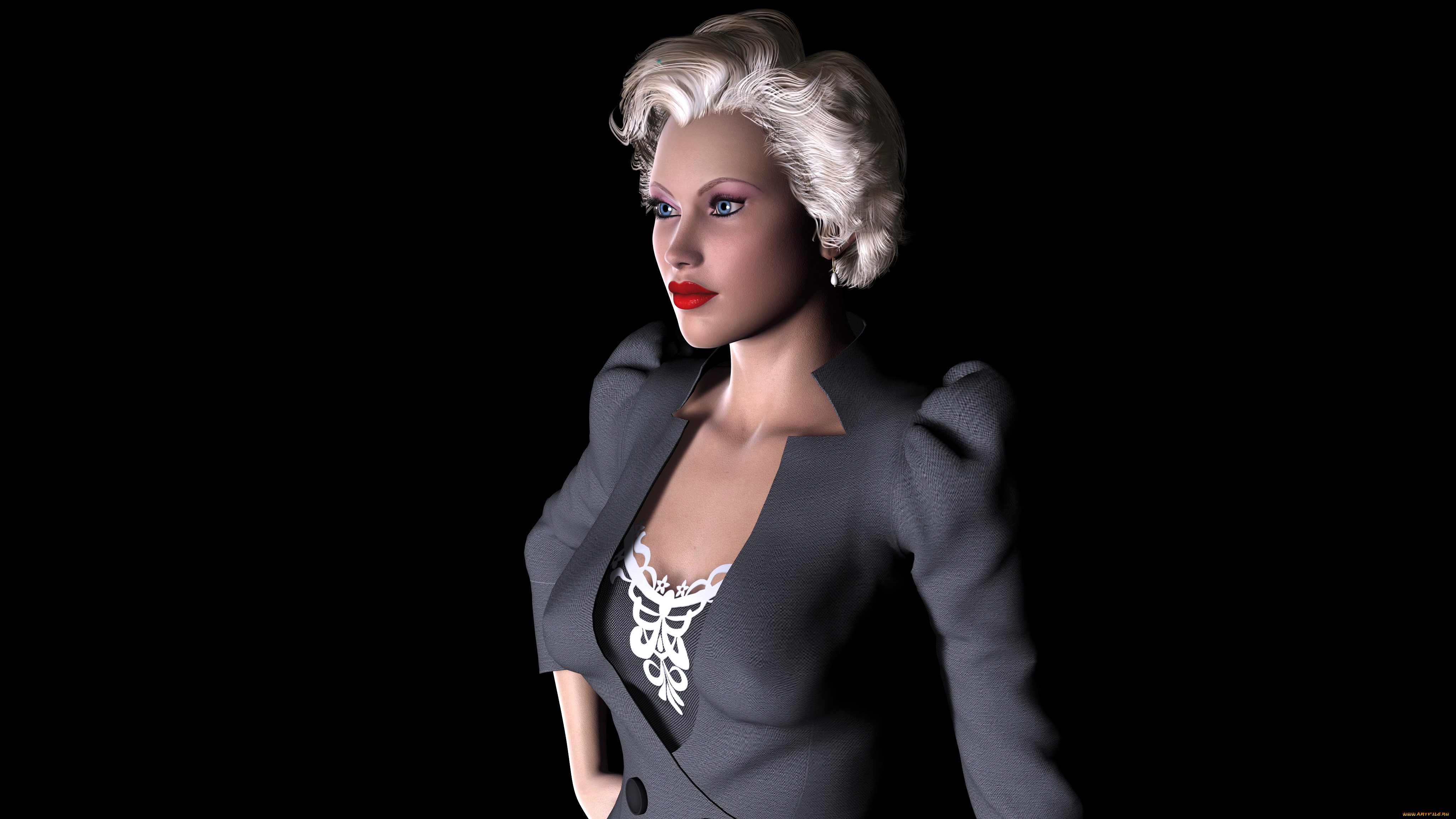 3д, графика, people, люди, взгляд, девушка