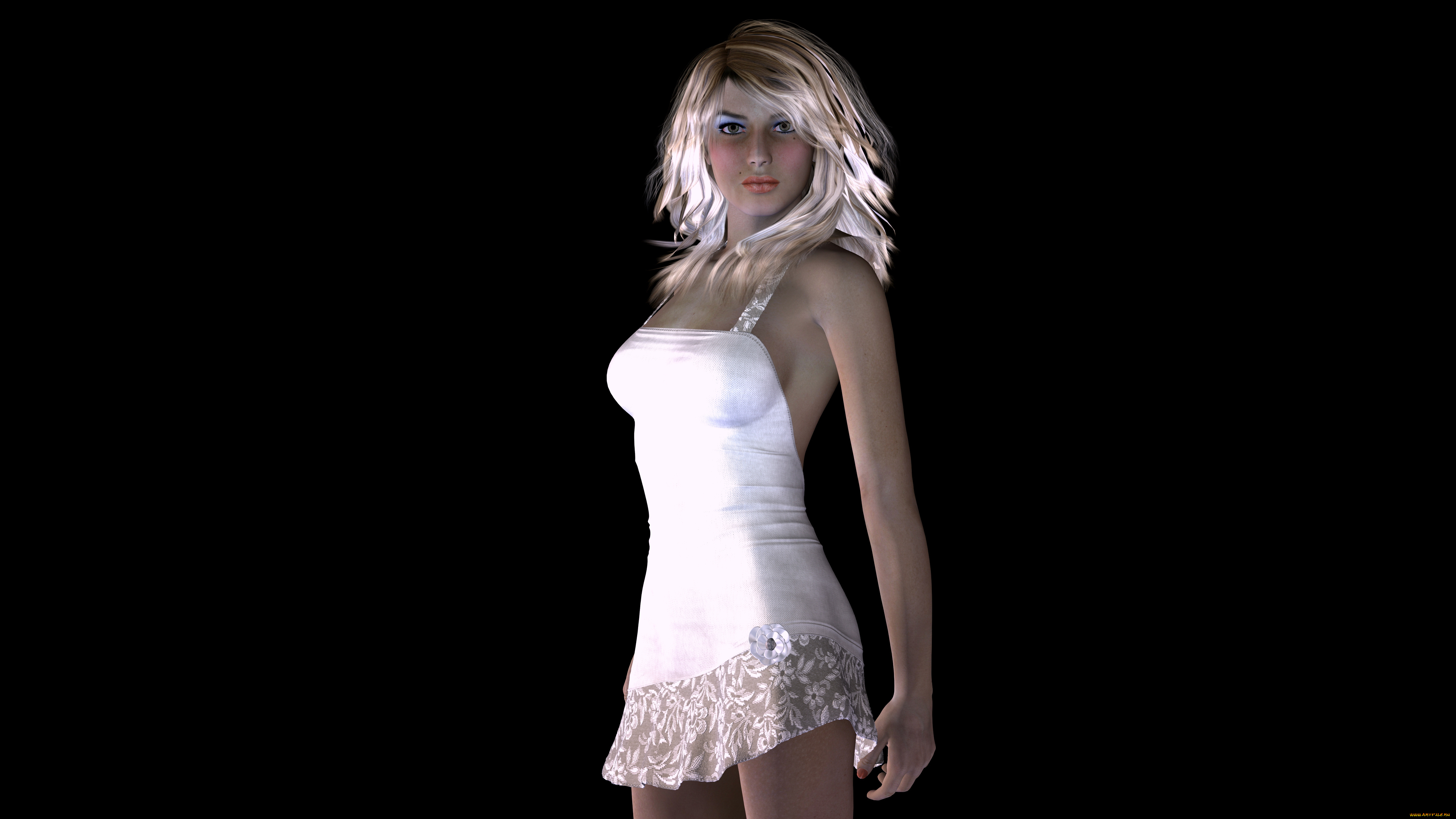 3д, графика, people, люди, девушка, взгляд