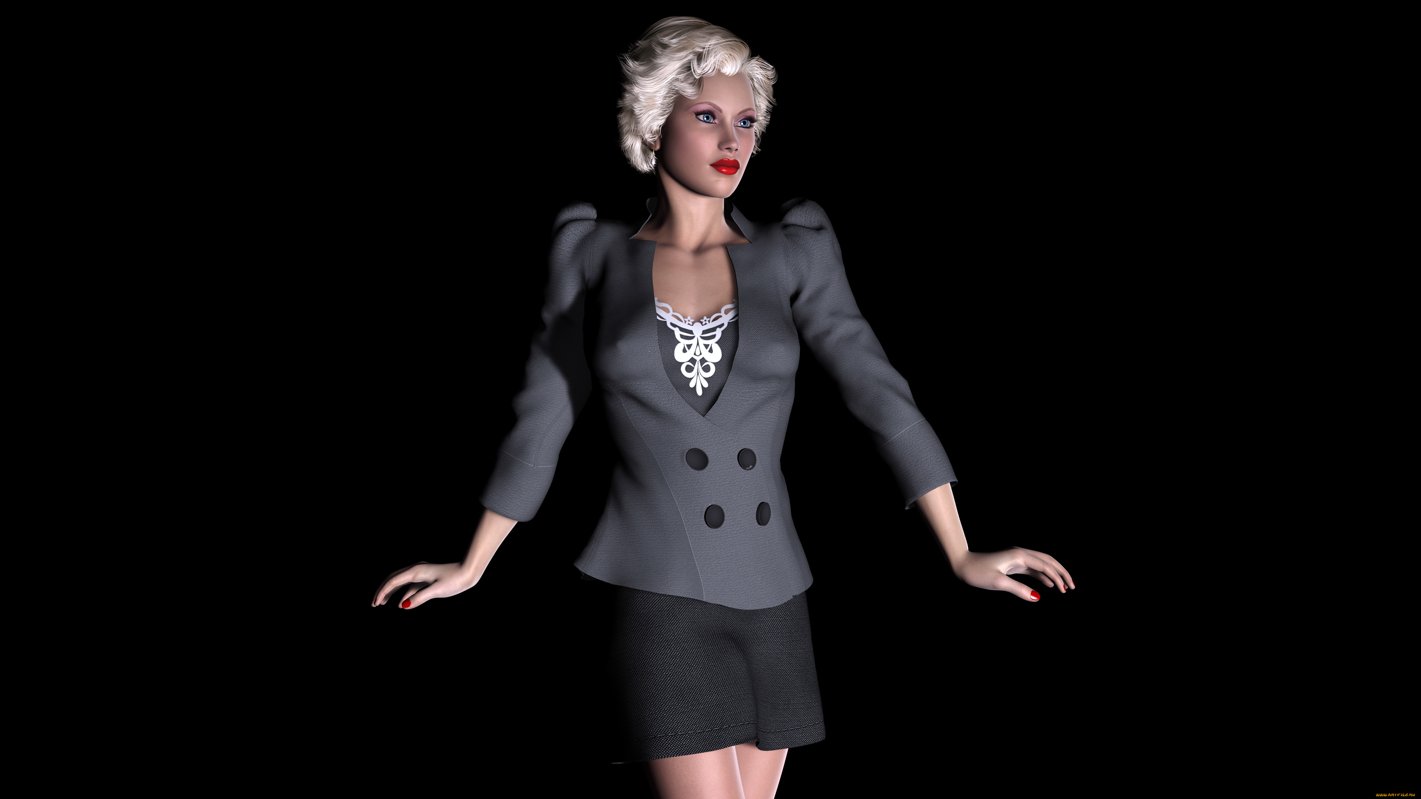 3д, графика, people, люди, взгляд, девушка