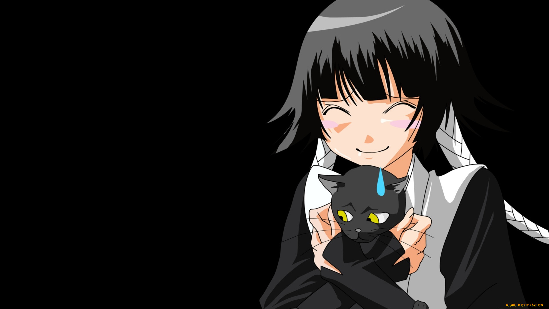 аниме, bleach, кошка, soifon, девушка, блич