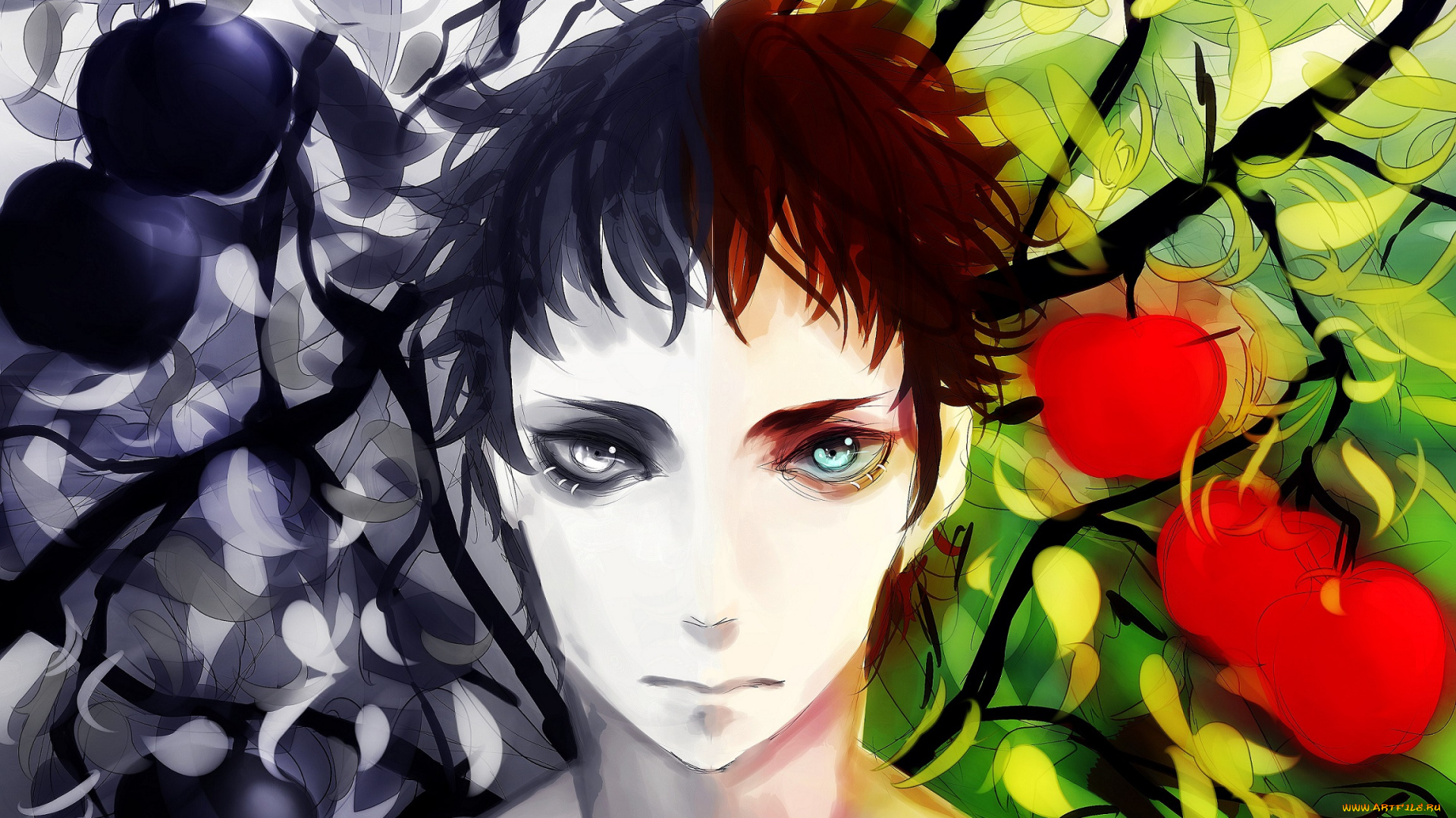 аниме, *unknown, , другое, портрет, взгляд, лицо, парень