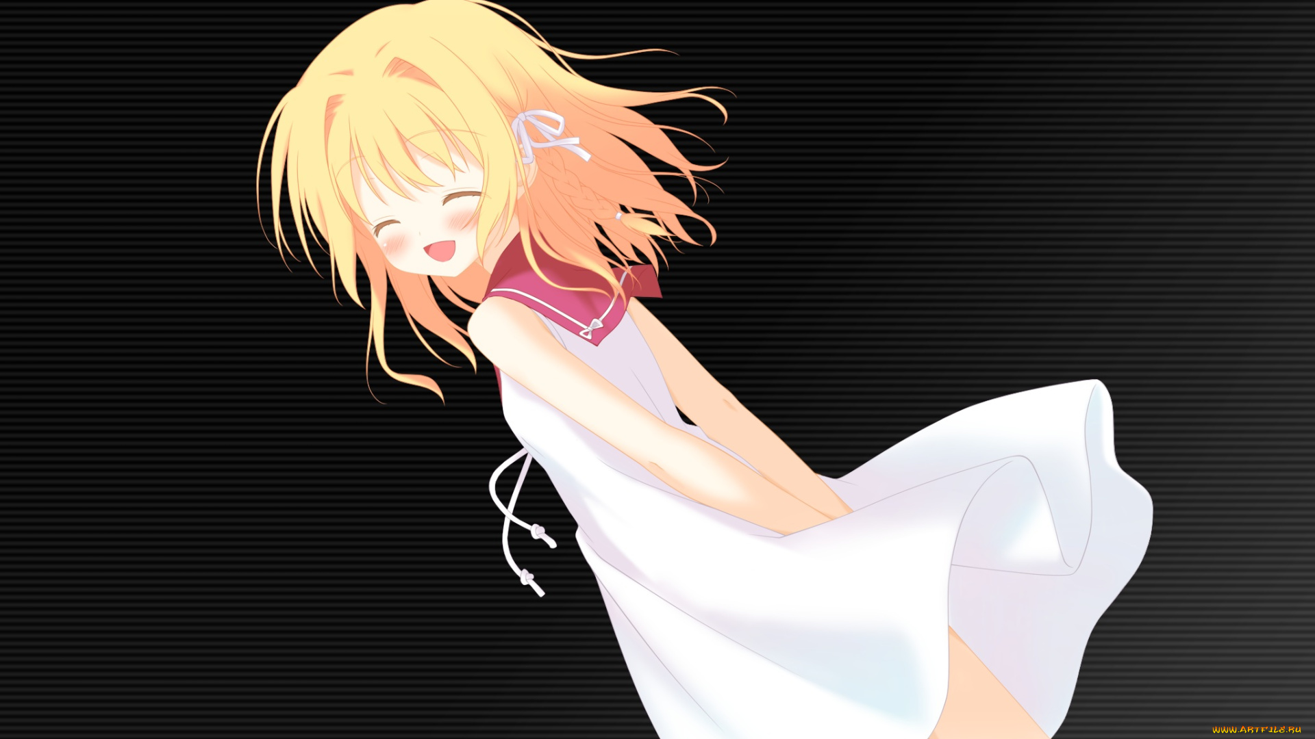 irotoridori, no, sekai, аниме, *unknown, , другое, irotoridori, no, sekai, девушка, белое, платье, блондинка