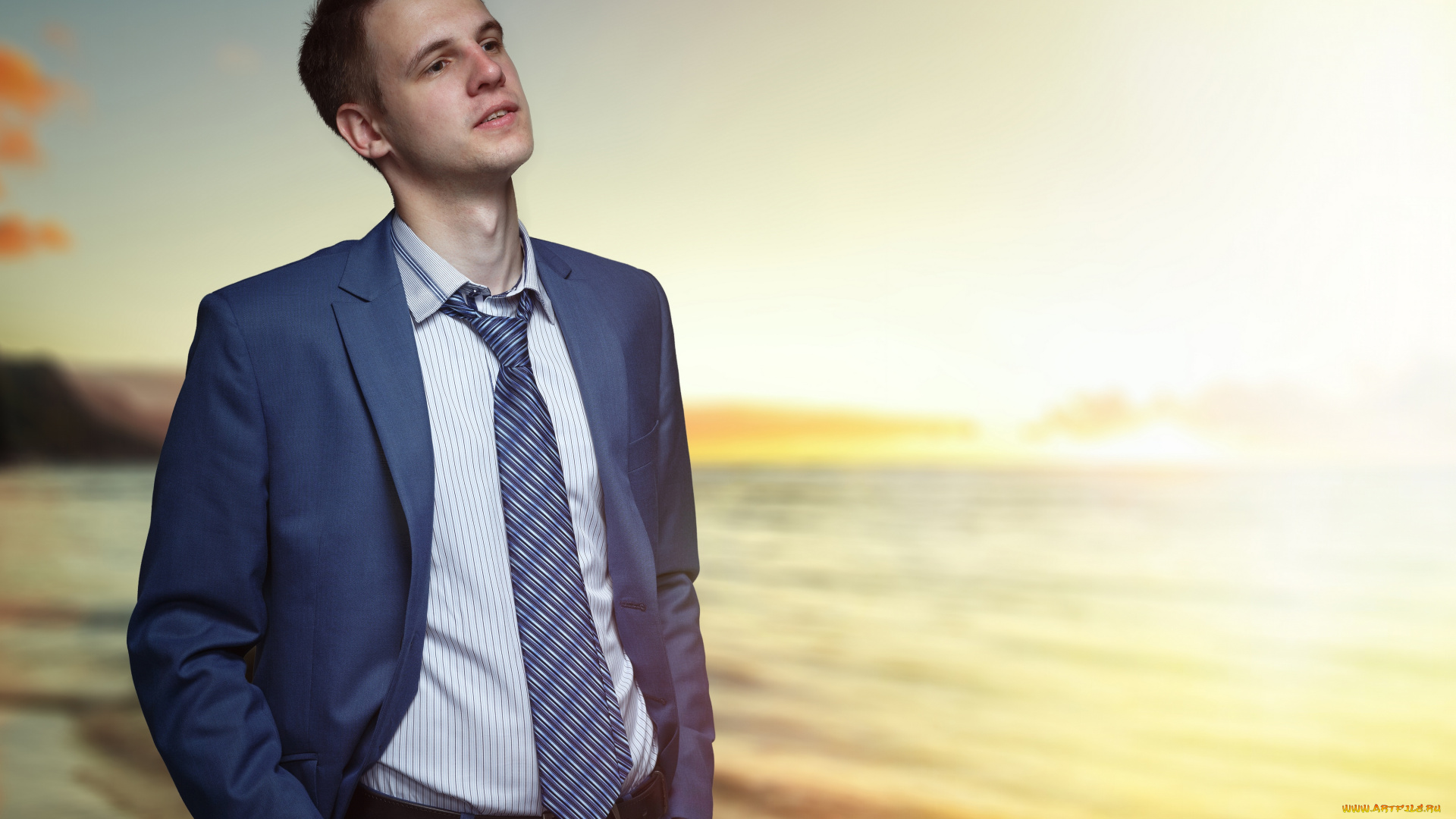 мужчины, -, unsort, парень, море