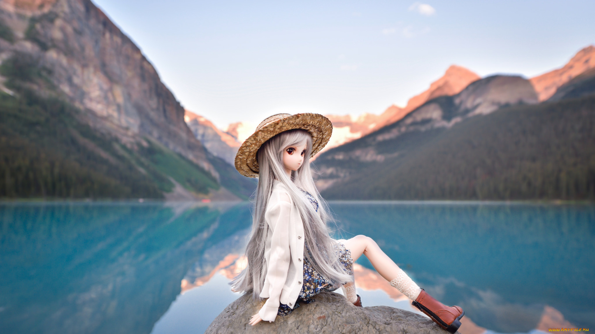 разное, игрушки, озеро, кукла, игрушка