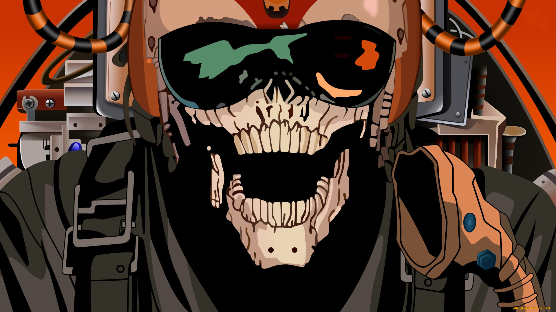 рисованные, комиксы, череп