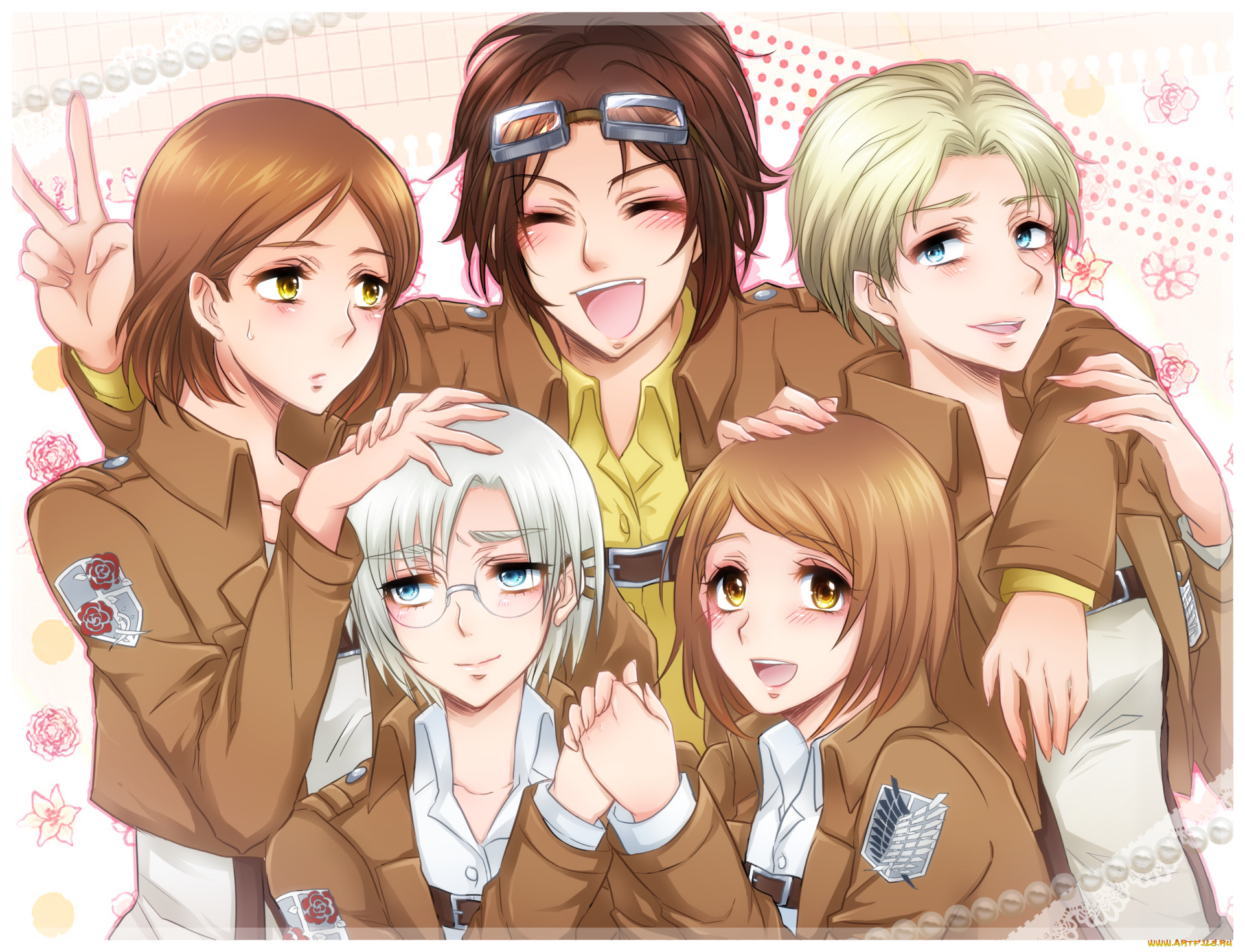 аниме, shingeki, no, kyojin, атака, титанов, арт, персонажи