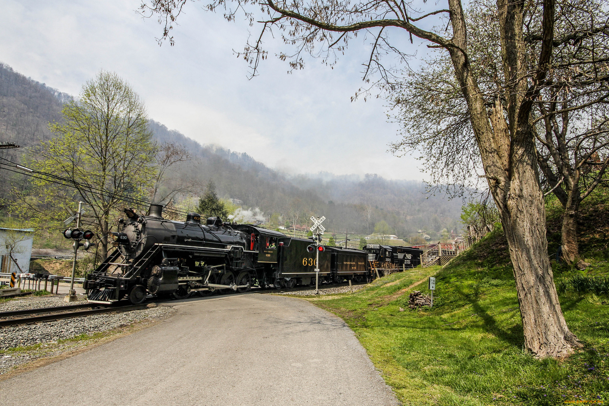 техника, паровозы, железная, вагоны, паровоз, рельсы, дорога