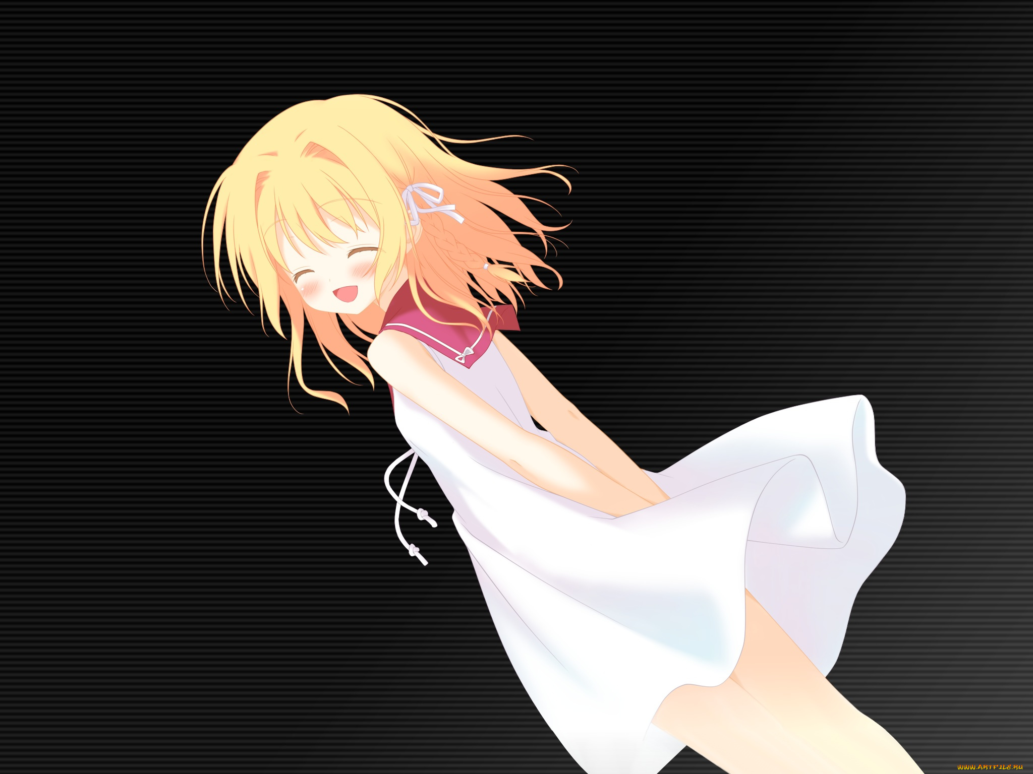 irotoridori, no, sekai, аниме, *unknown, , другое, irotoridori, no, sekai, девушка, белое, платье, блондинка