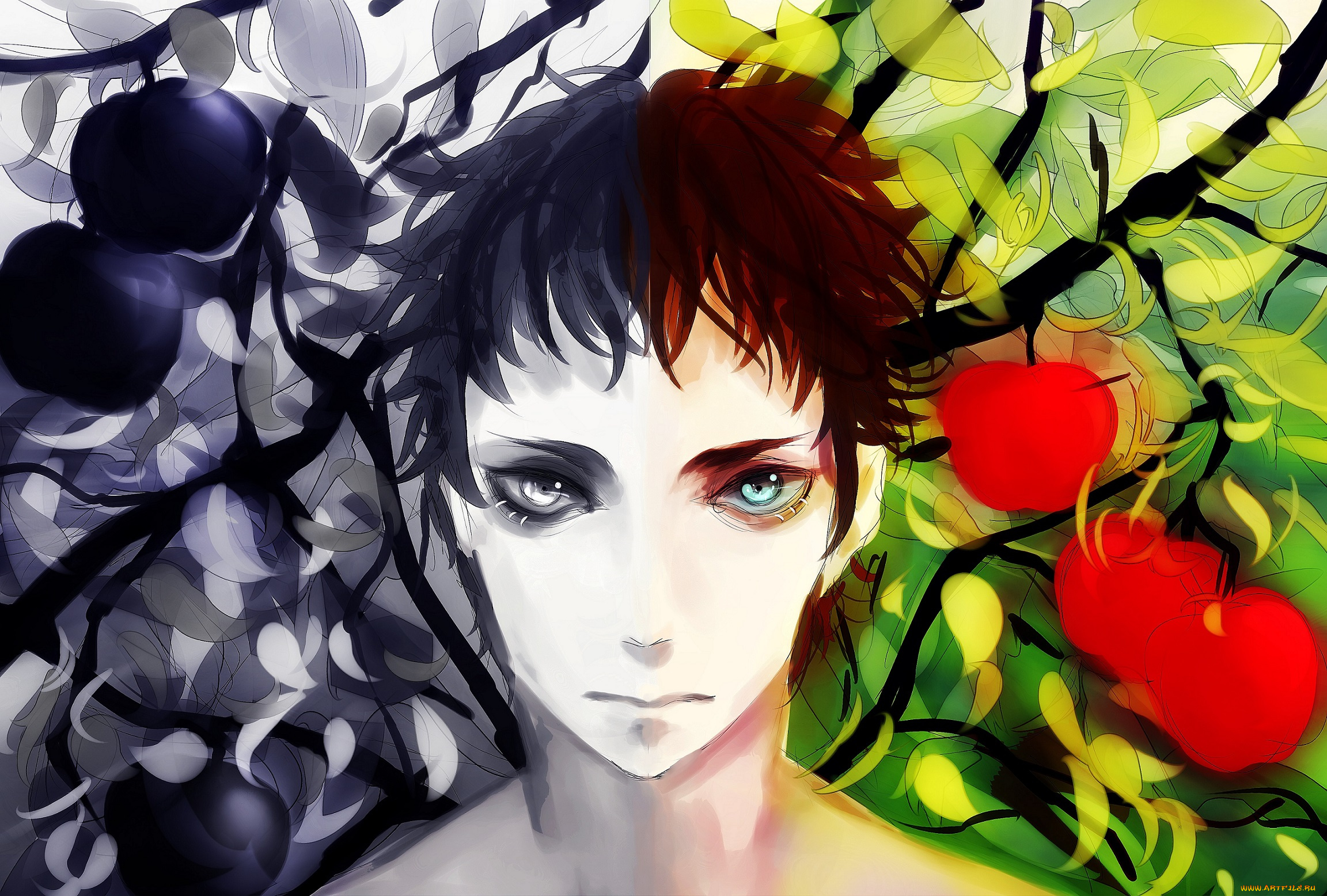 аниме, *unknown, , другое, портрет, взгляд, лицо, парень