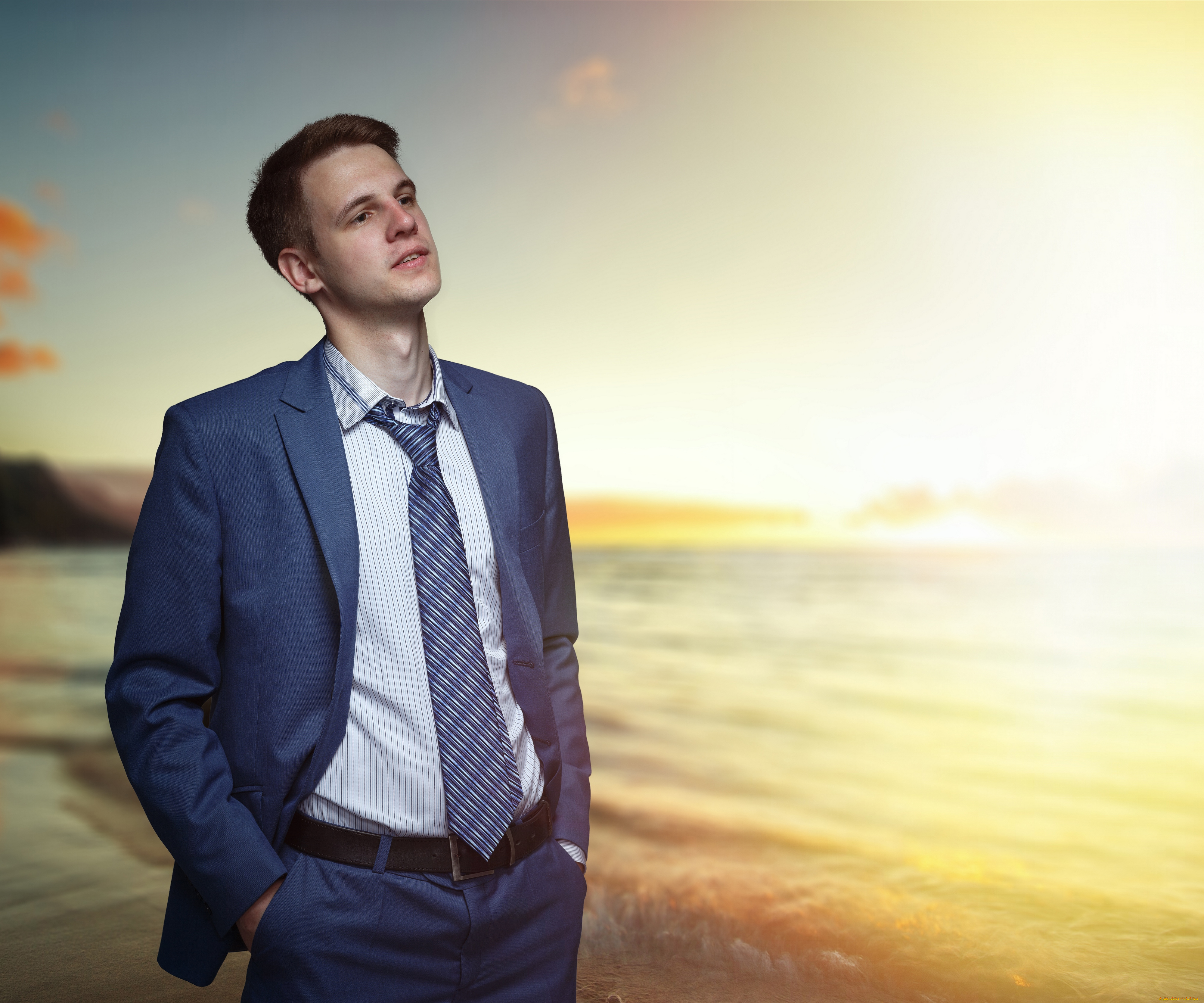 мужчины, -, unsort, парень, море