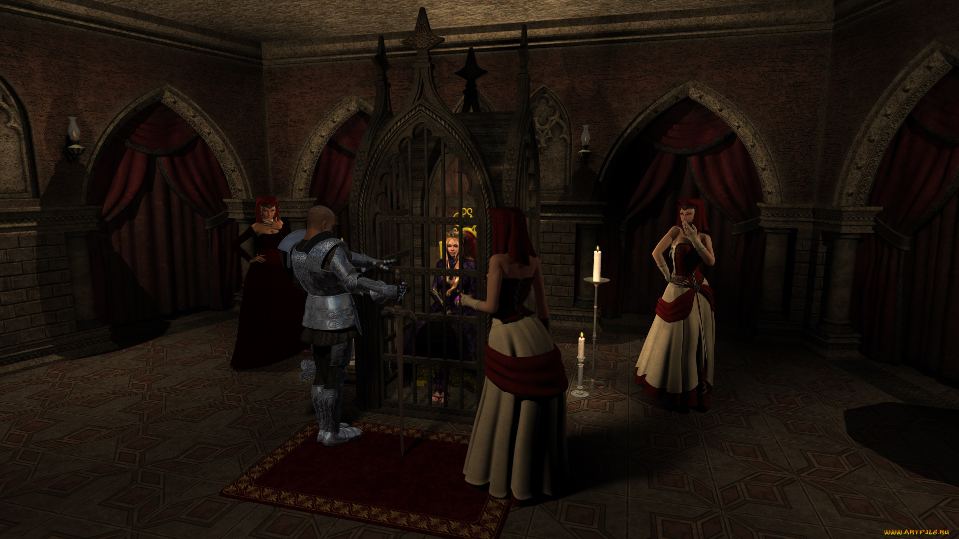 3д, графика, фантазия, , fantasy, девушки, взгляд, фон, мужчина