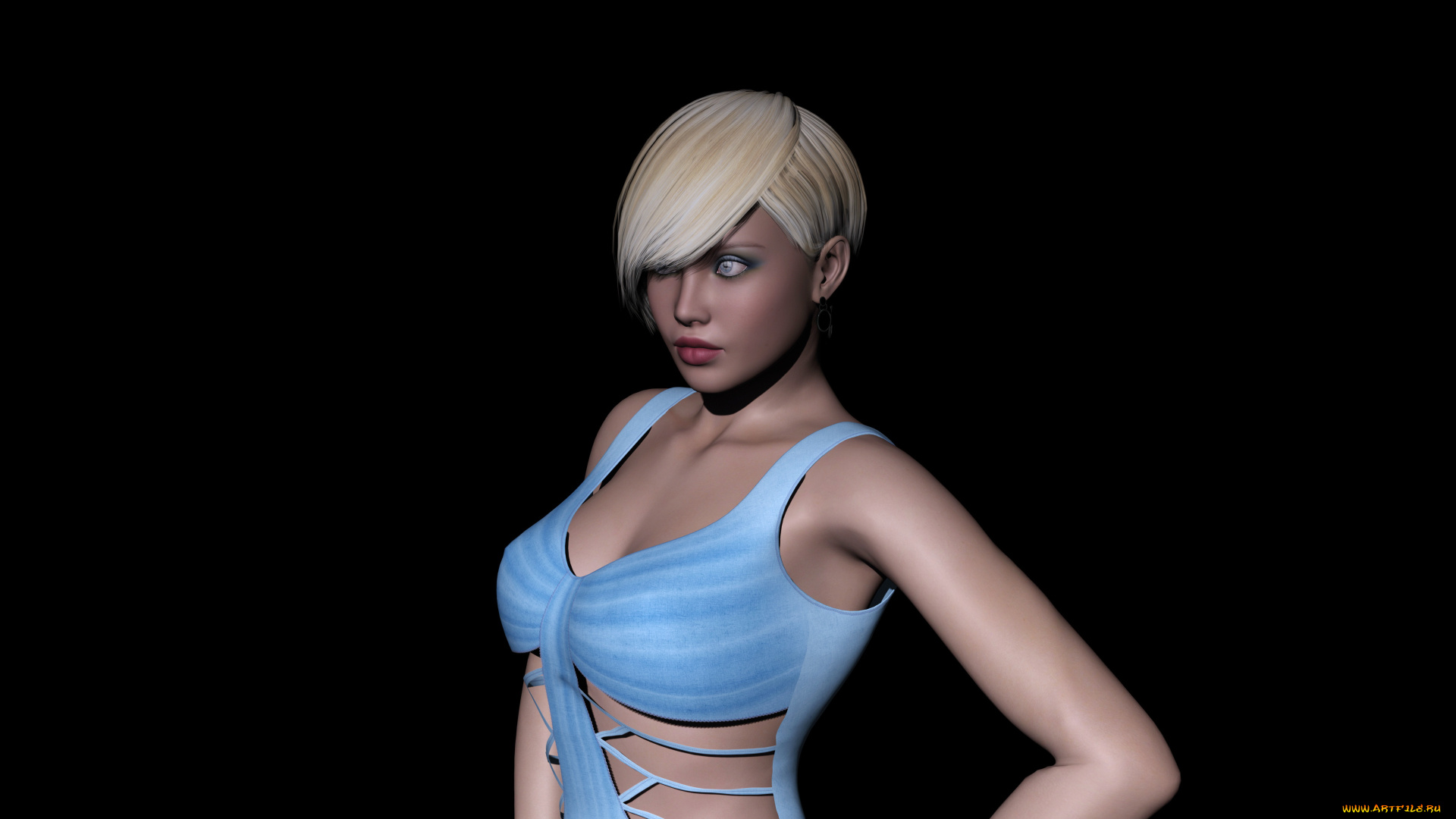 3д, графика, люди, , people, девушка, взгляд, фон