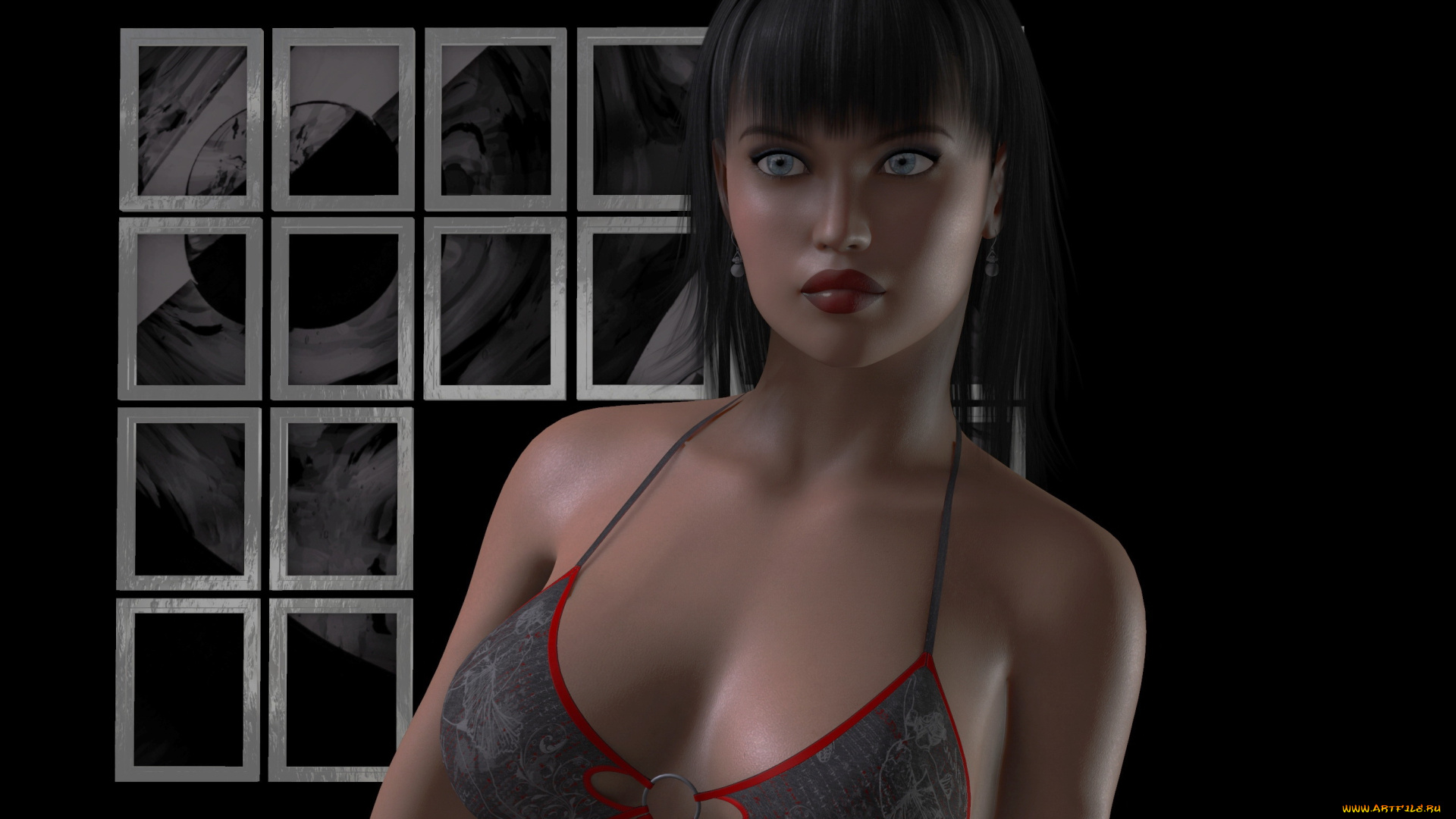 3д, графика, люди, , people, фон, взгляд, девушка