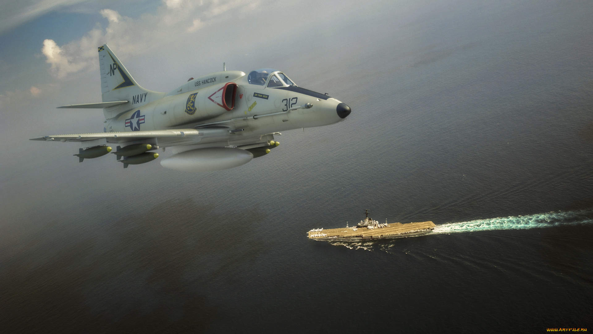 авиация, 3д, рисованые, v-graphic, полет, самолет, корабль, море