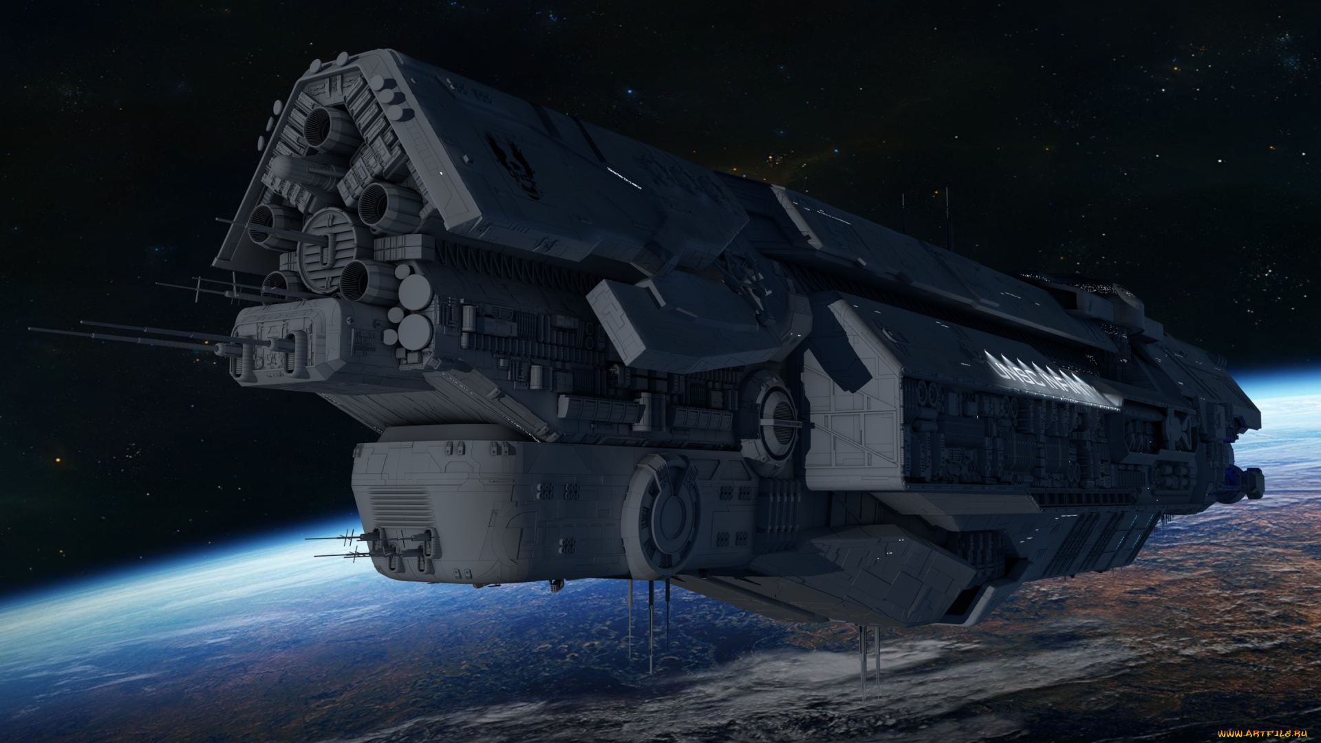 космос, арт, полет, вселенная, космический, корабль