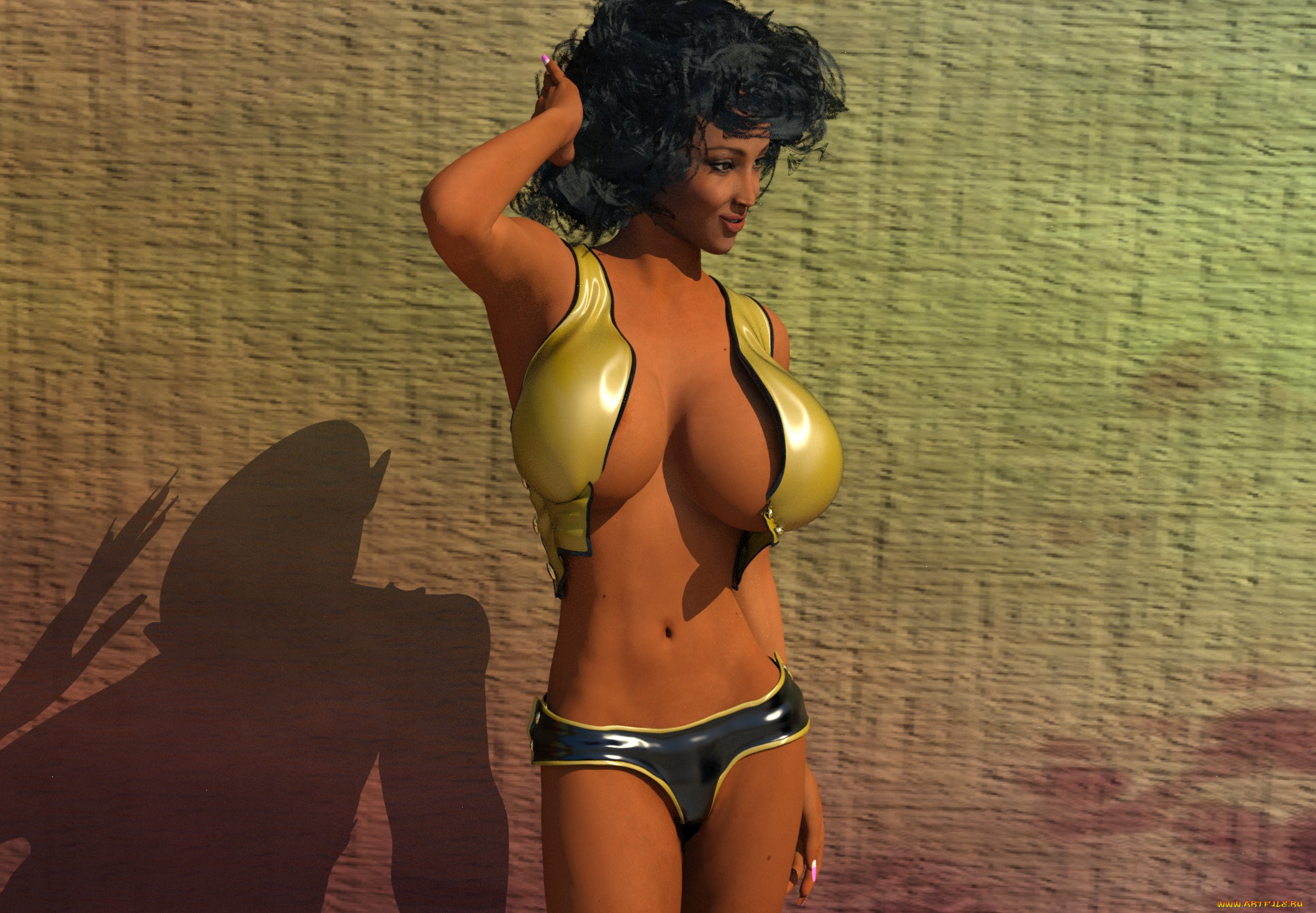 3д, графика, люди, , people, девушка, взгляд, фон