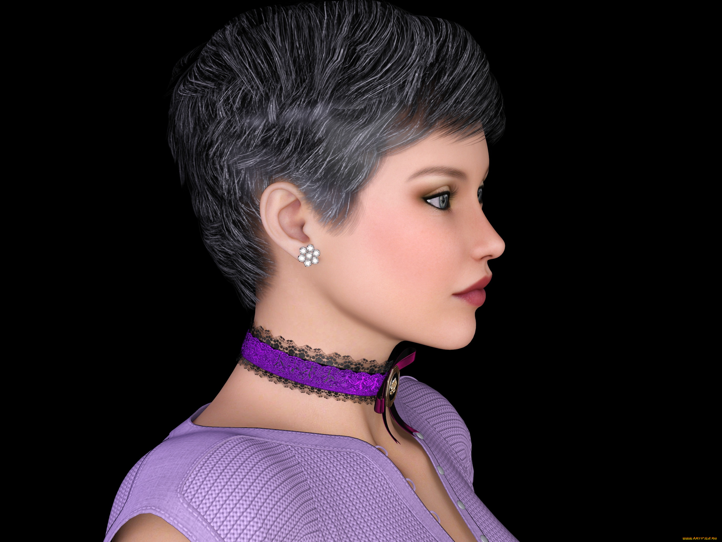 3д, графика, портрет, , portraits, девушка, взгляд, фон