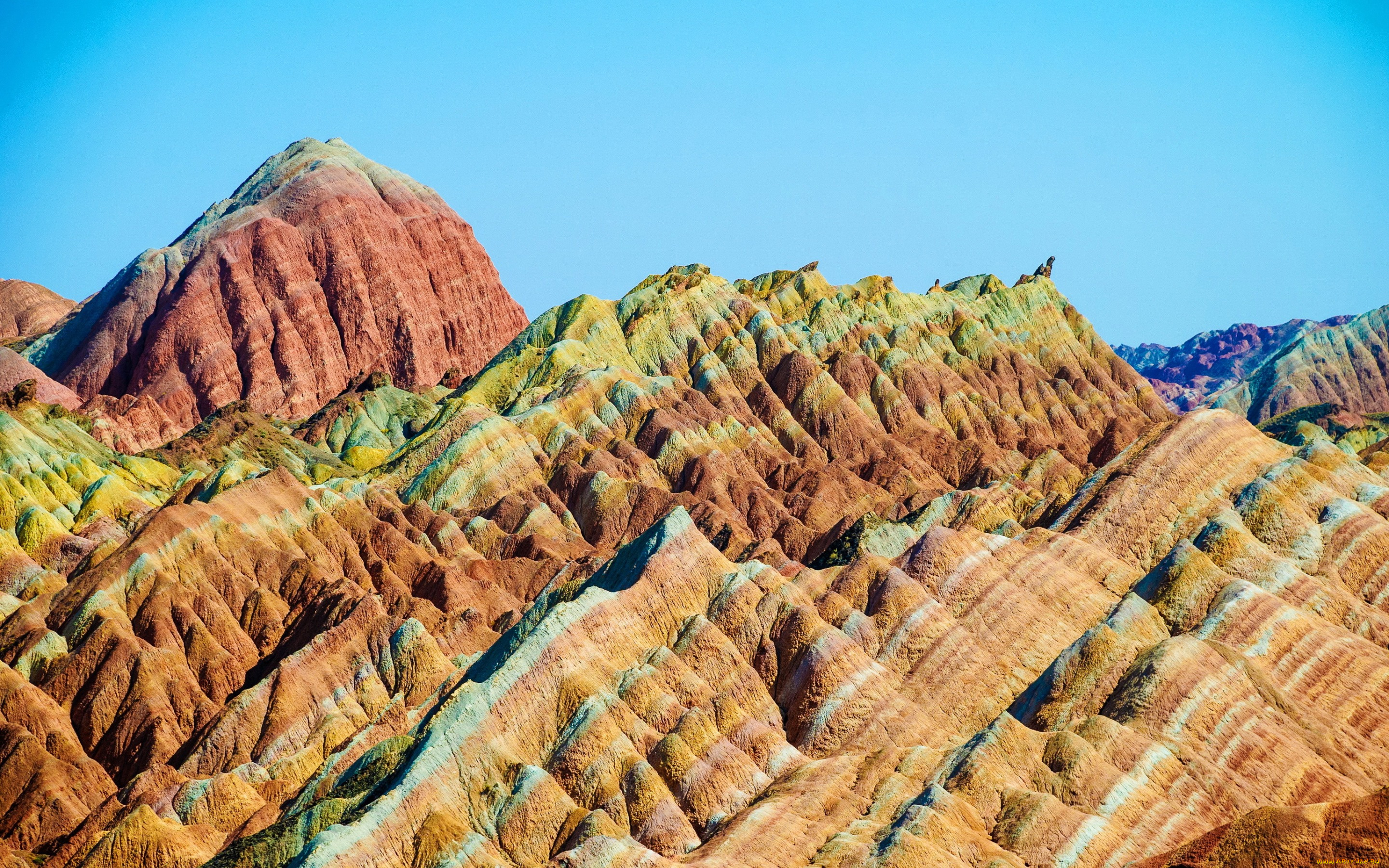 природа, горы, фото, danxia, парк, китай, zhangye