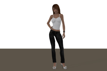 обоя 3д графика, люди , people, девушка, взгляд, фон