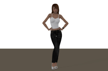 Картинка 3д+графика люди+ people фон взгляд девушка