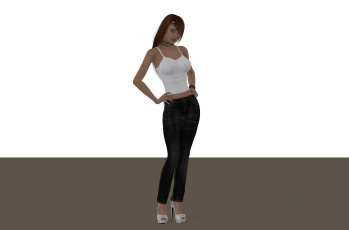 Картинка 3д+графика люди+ people фон взгляд девушка