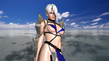 Картинка 3д+графика фантазия+ fantasy фон блондинка взгляд девушка