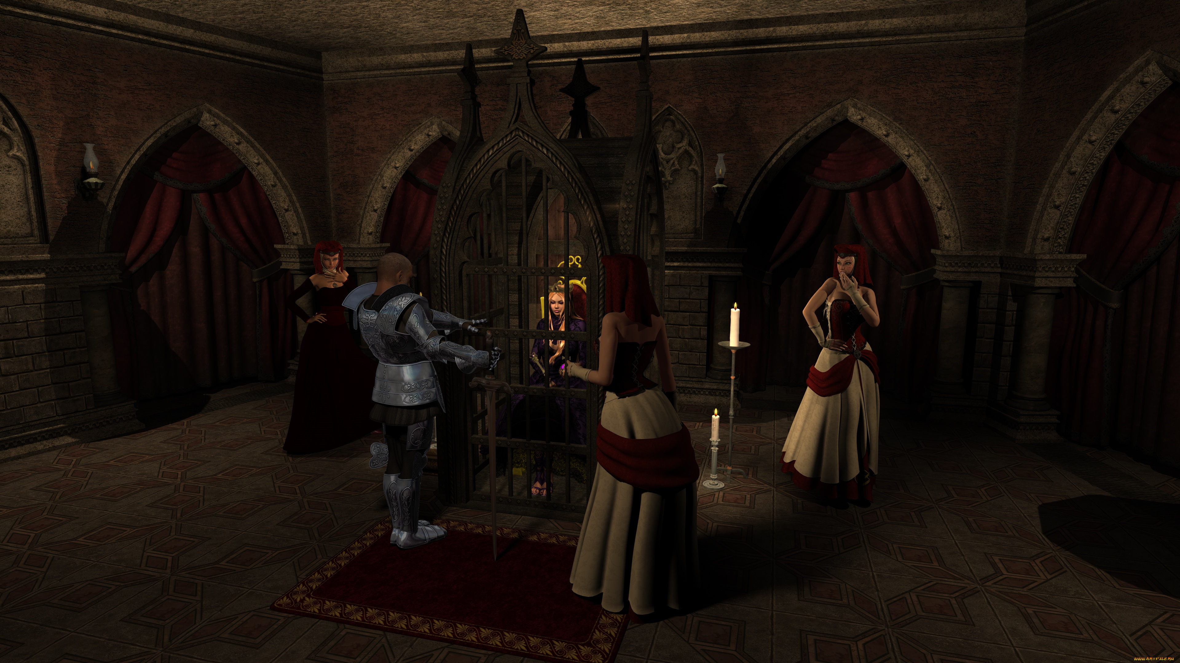 3д, графика, фантазия, , fantasy, девушки, взгляд, фон, мужчина