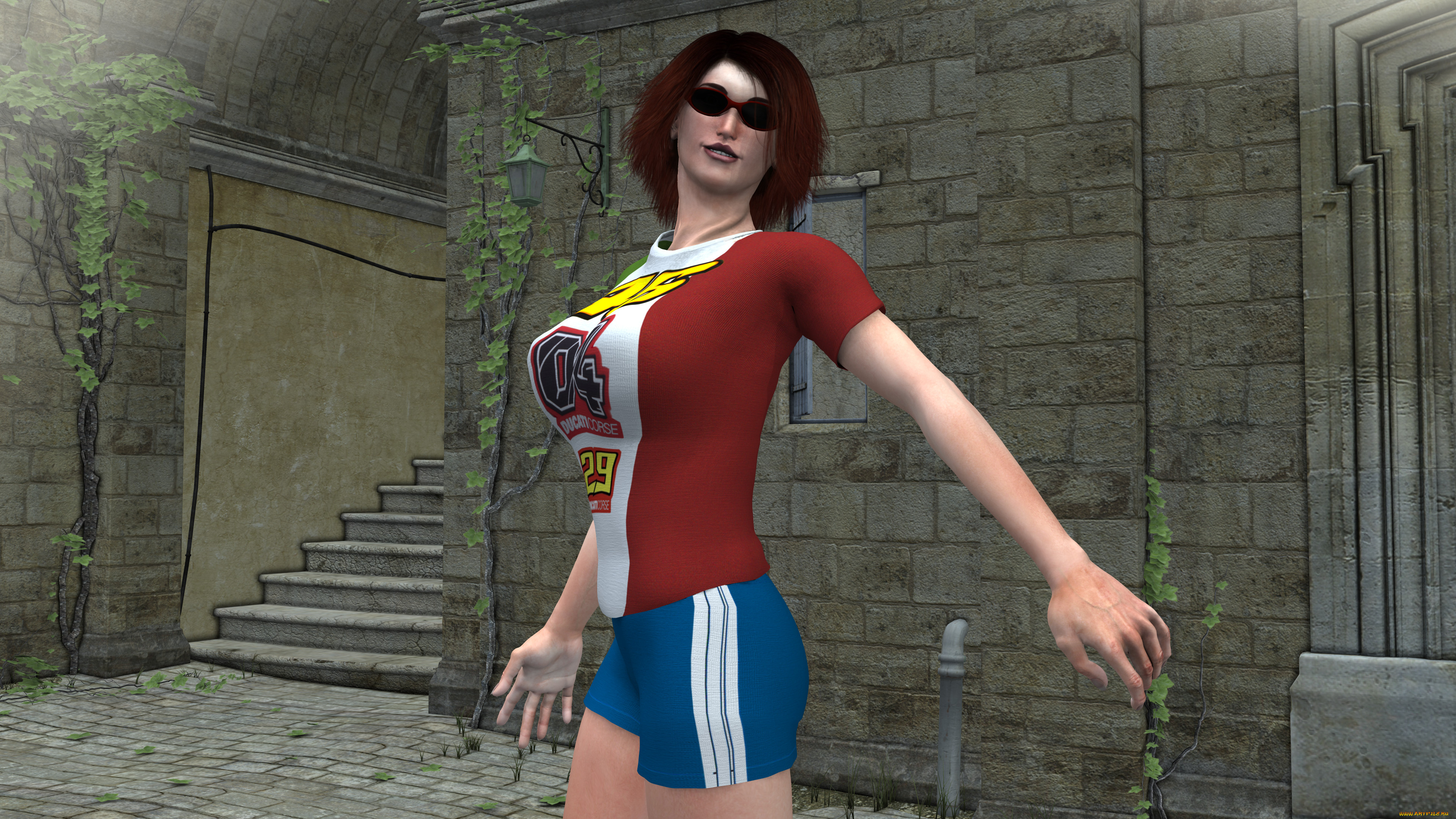 3д, графика, люди, , people, взгляд, фон, девушка