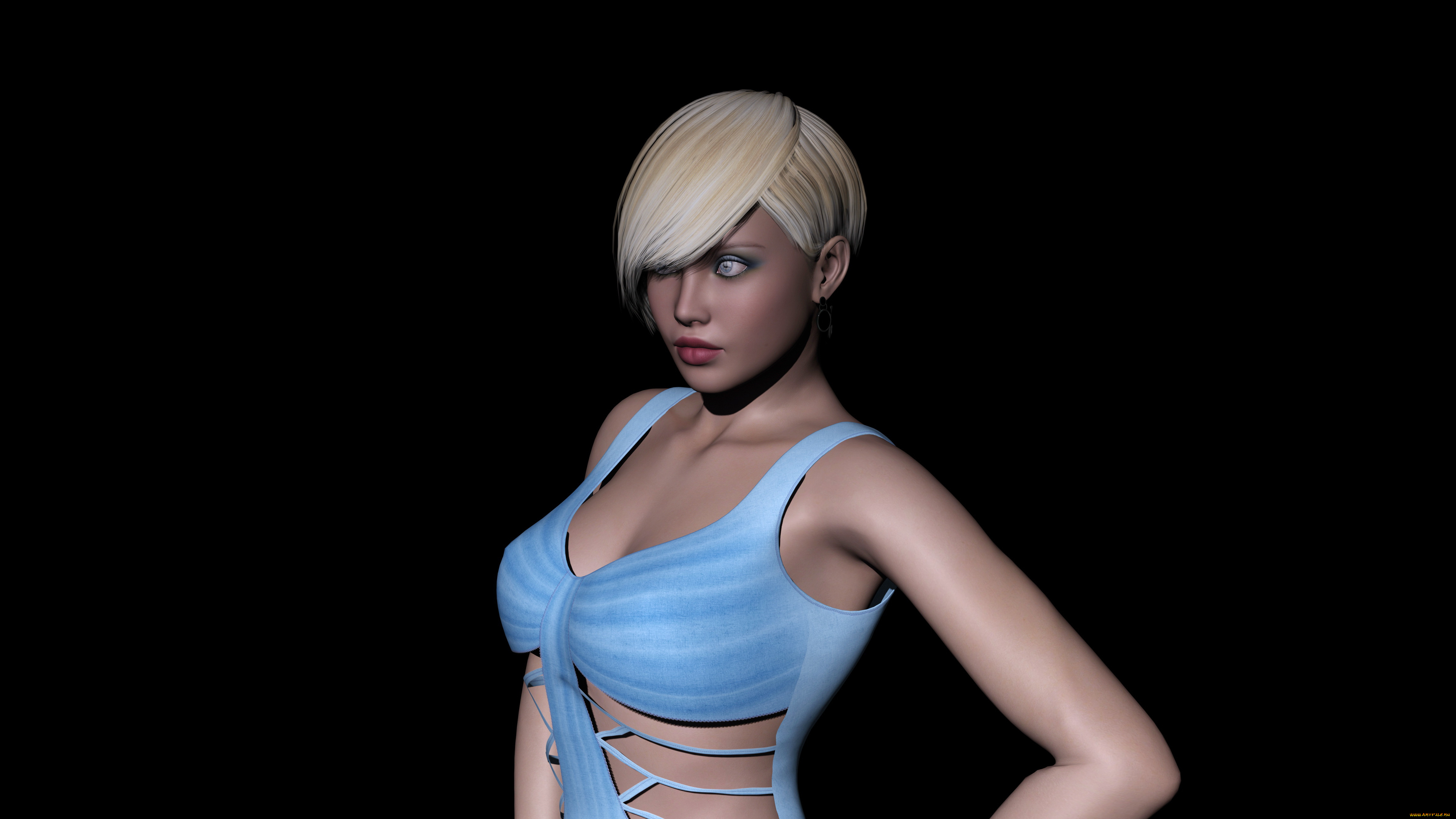 3д, графика, люди, , people, девушка, взгляд, фон