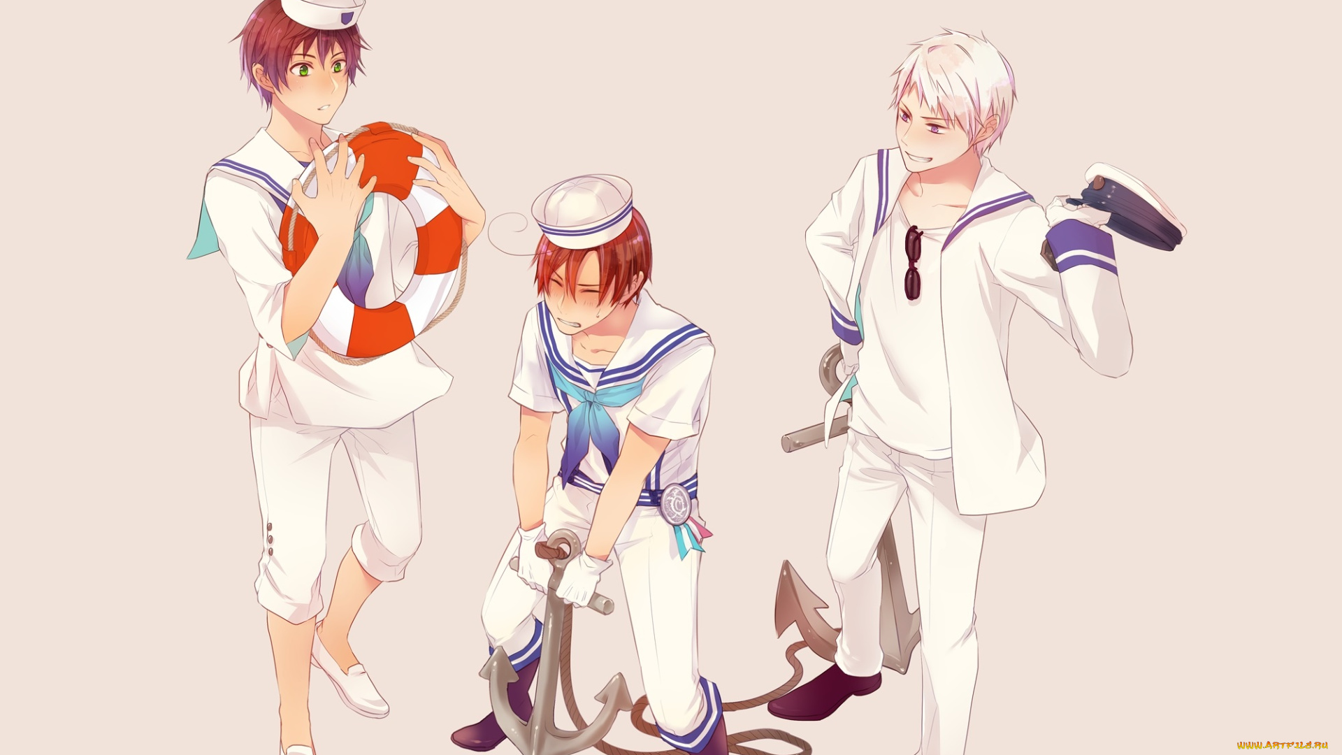 аниме, hetalia, , axis, powers, парни