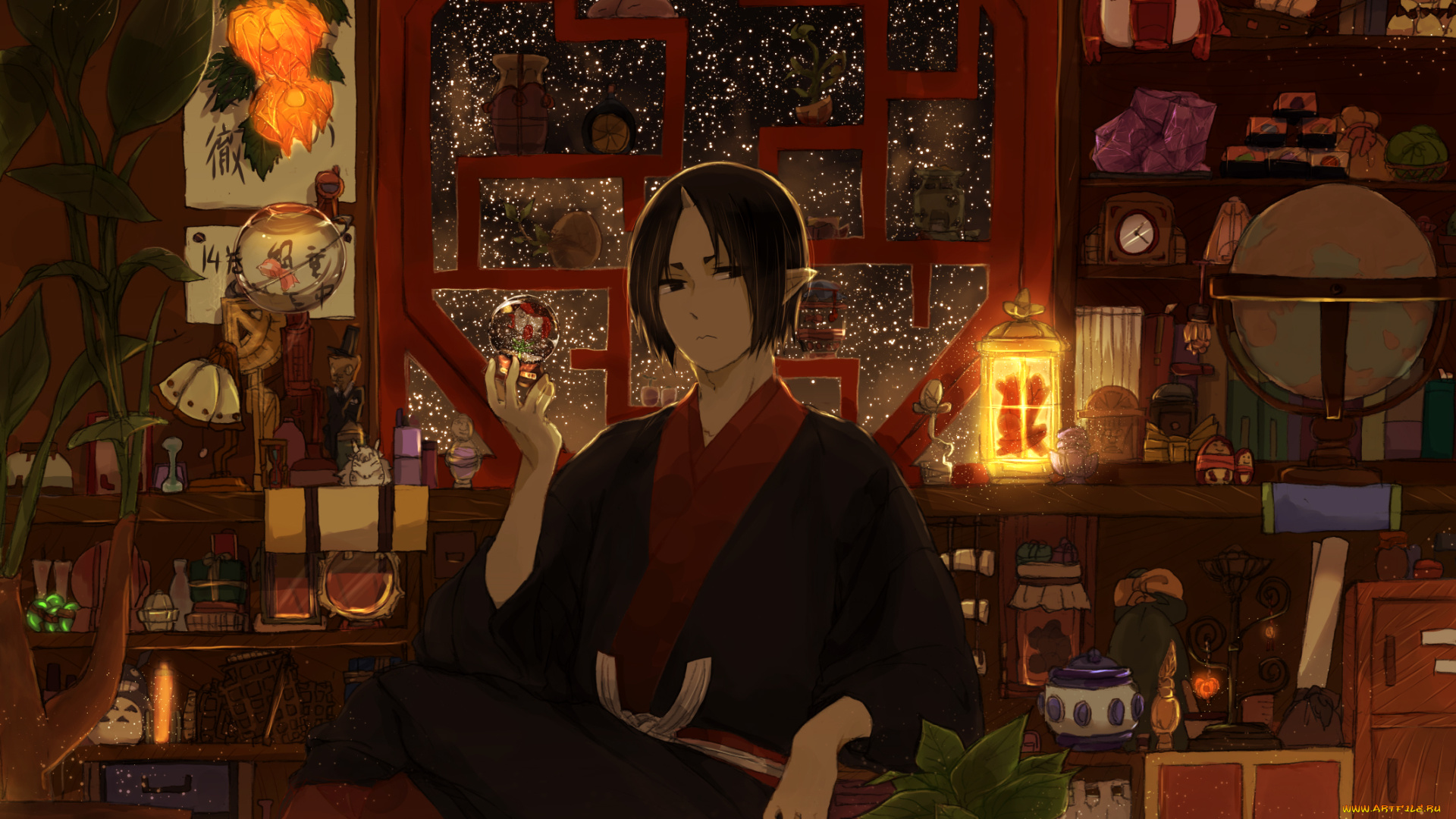 аниме, hoozuki, no, reitetsu, hoozuki