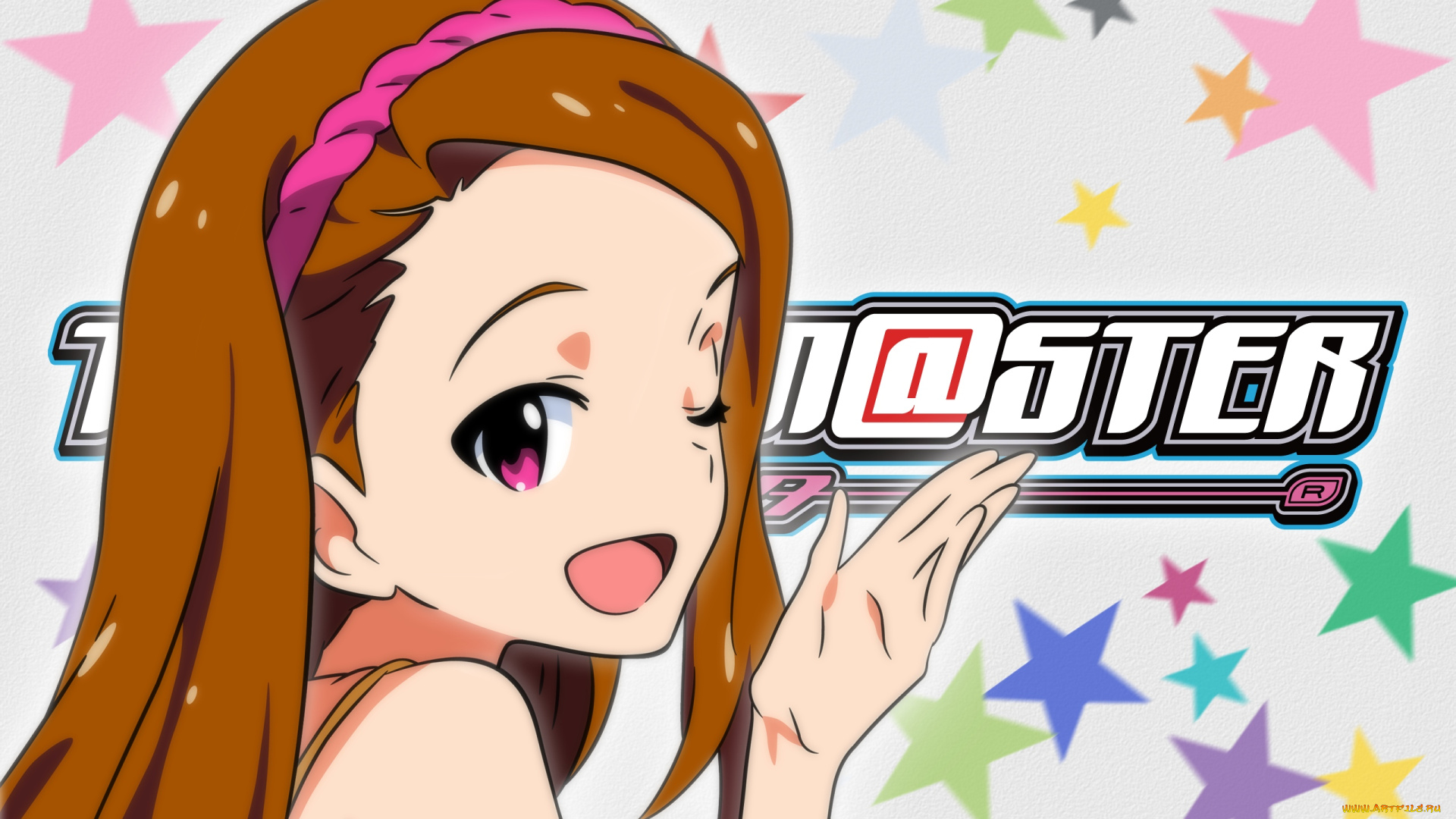 аниме, idolm@ster, фон, взгляд, девушка