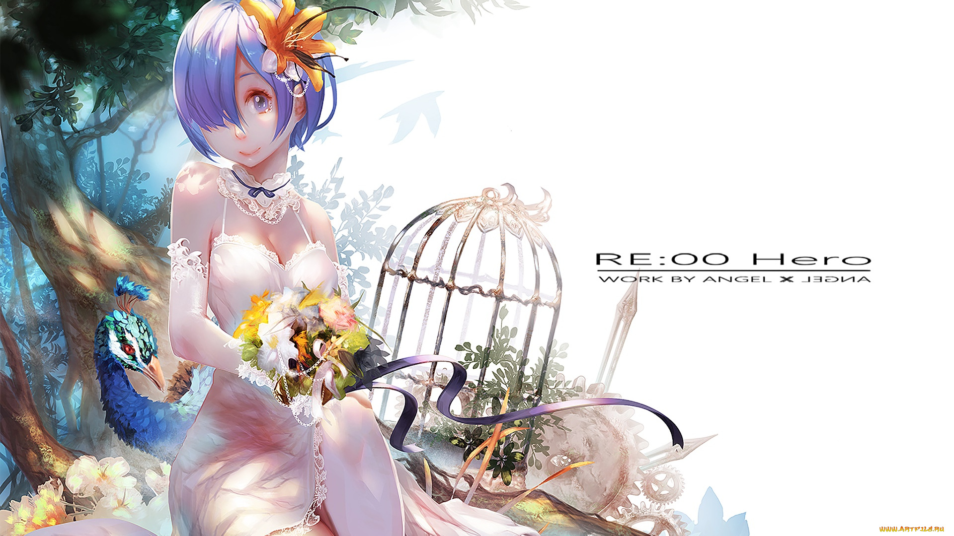 аниме, re, , zero, kara, hajimeru, isekai, seikatsu, фон, взгляд, девушка