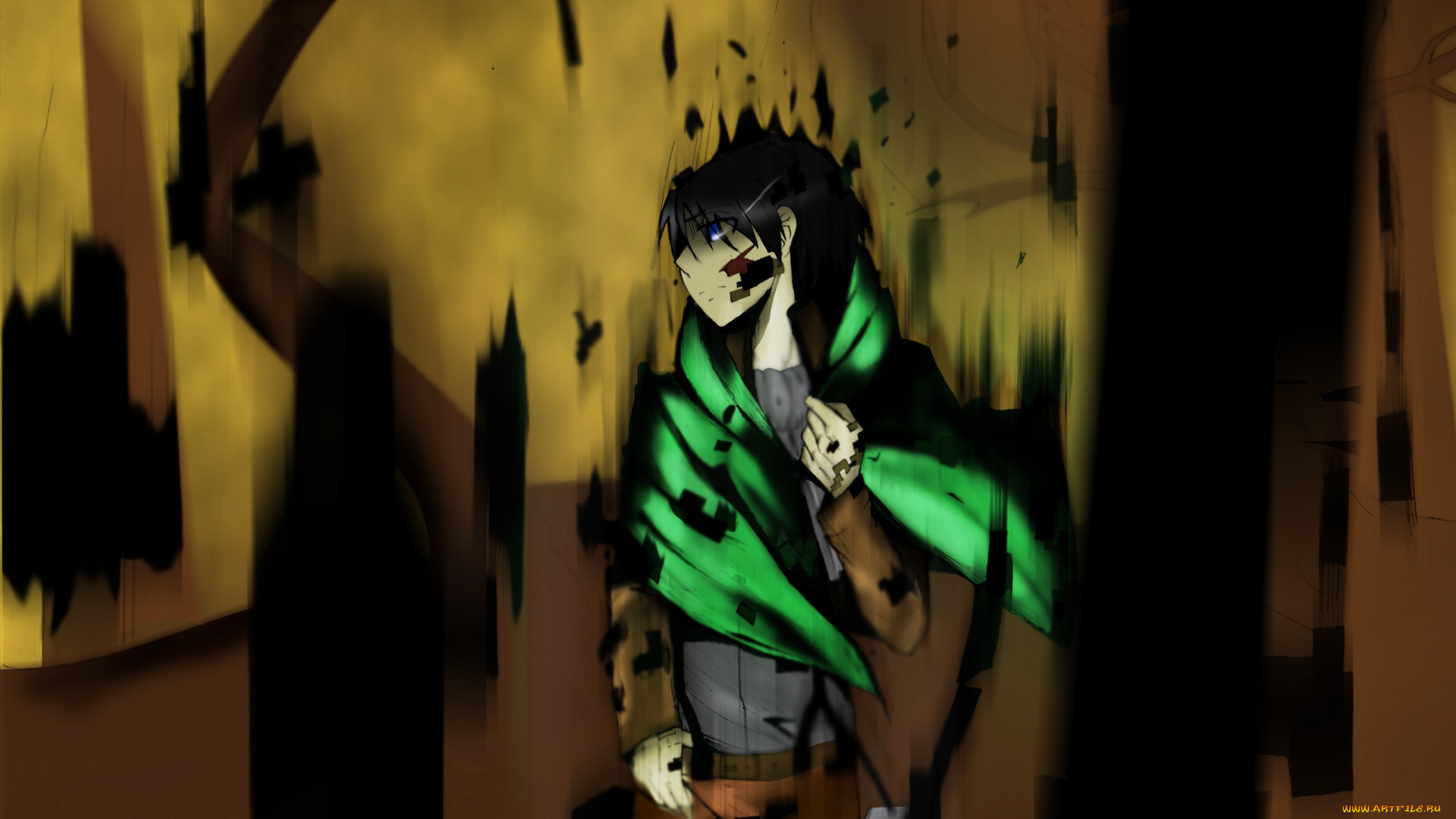 аниме, shingeki, no, kyojin, levi