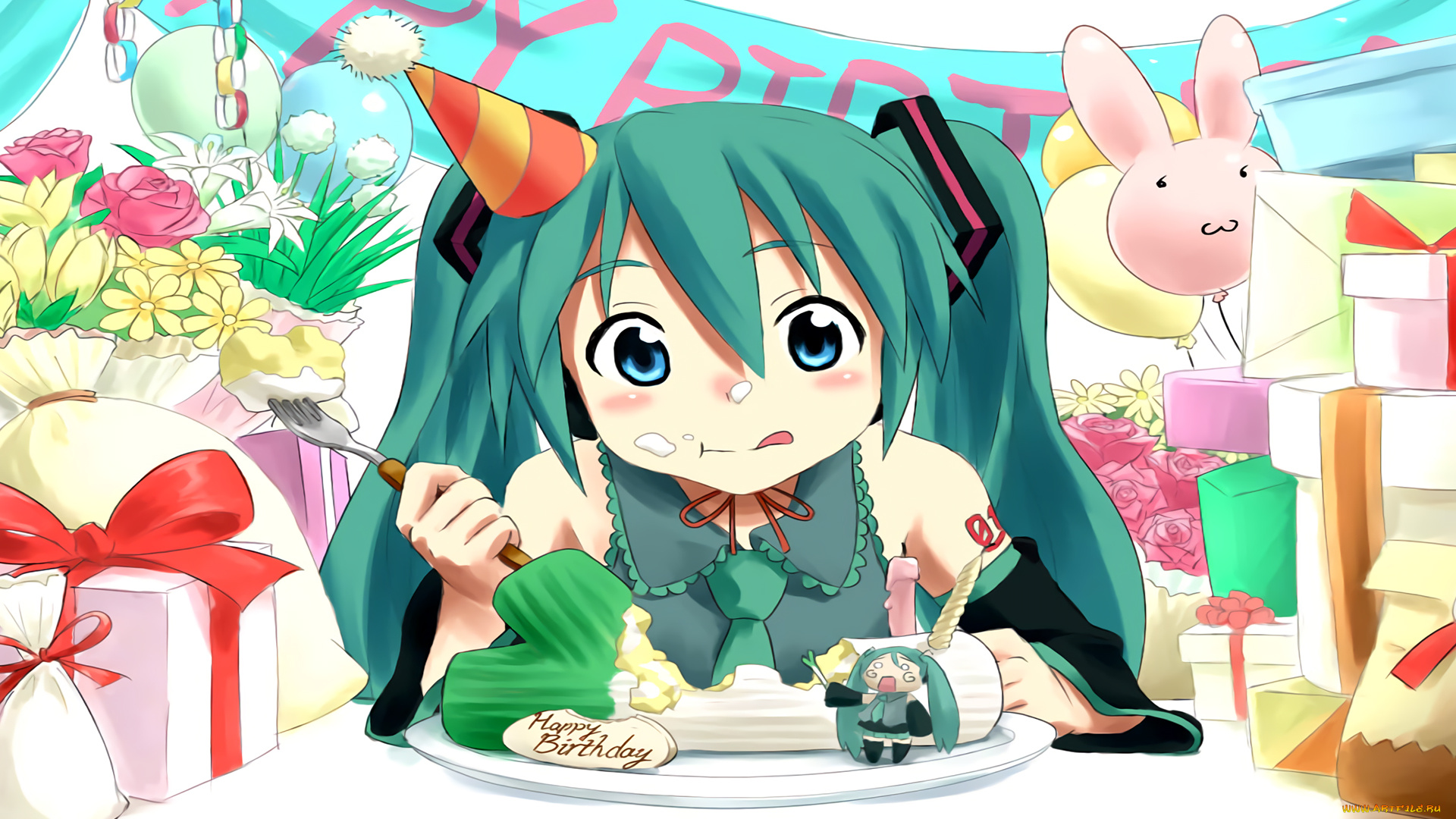 аниме, vocaloid, фон, взгляд, девушка