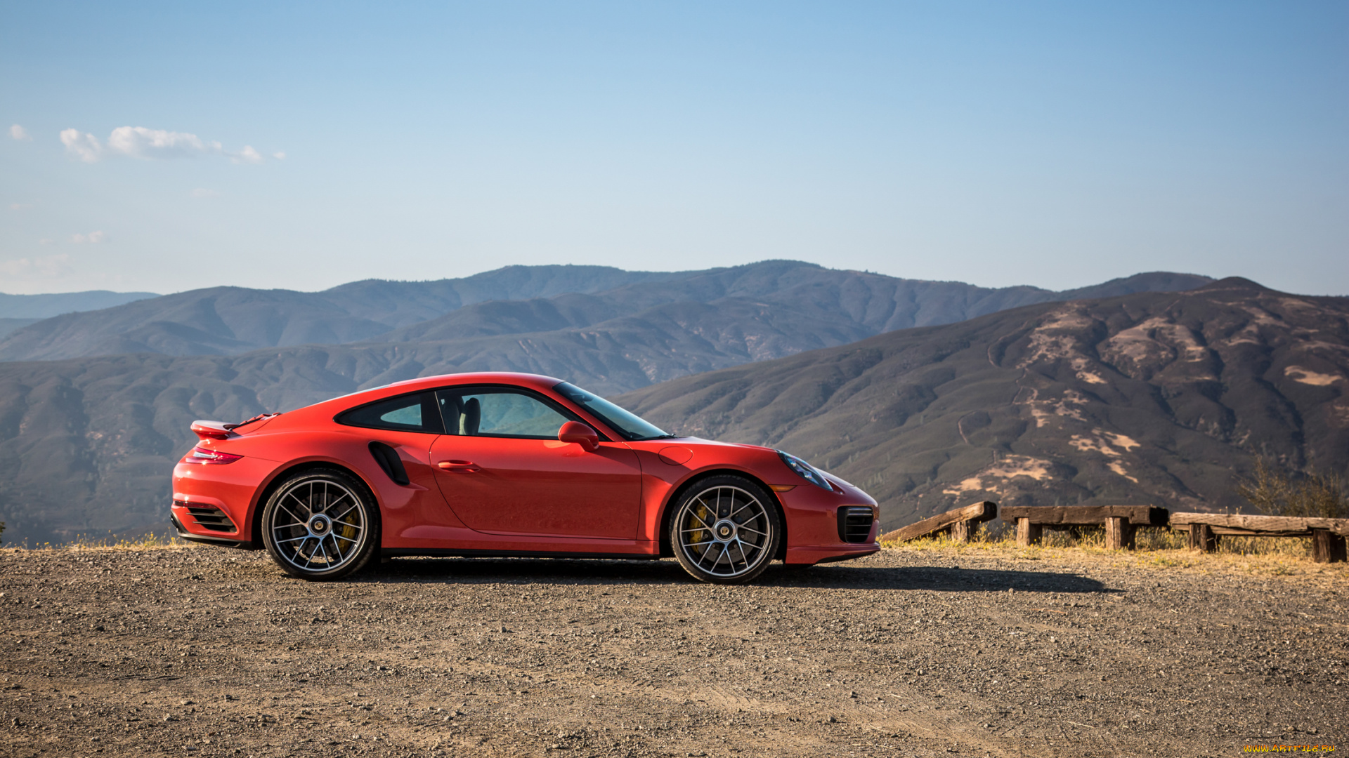 автомобили, porsche, 2017г, 911, turbo, s, coupe, north, america, красный