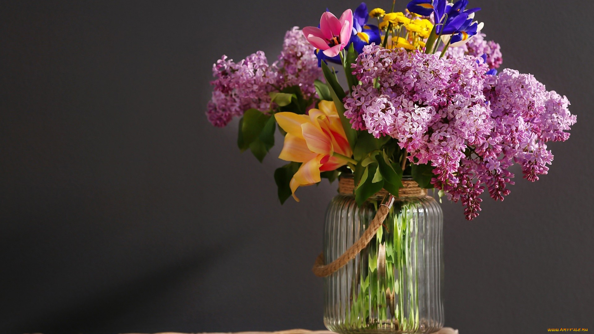 цветы, букеты, , композиции, тюльпаны, ирисы, сирень