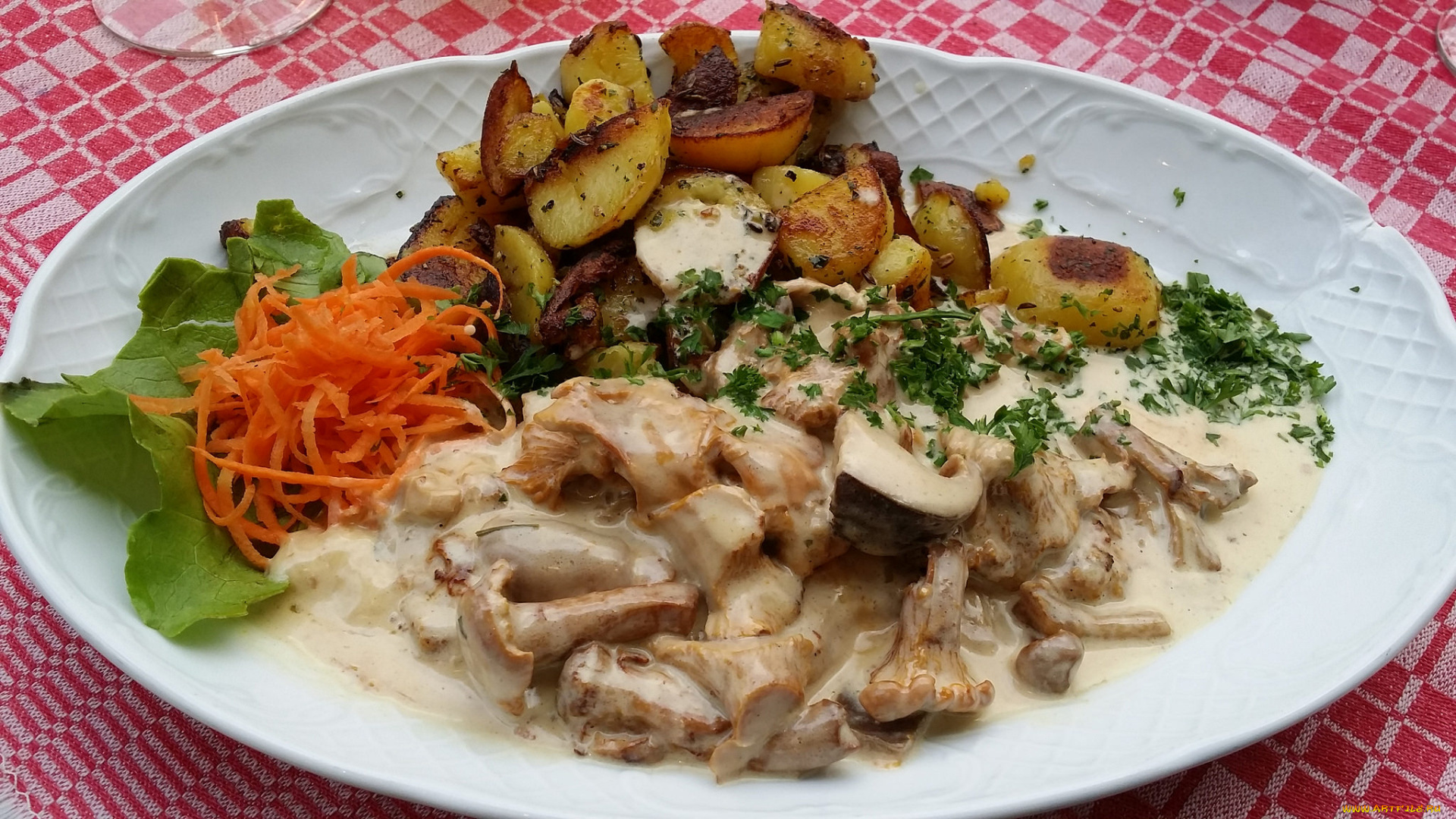 еда, грибы, , грибные, блюда, картошка, мясо