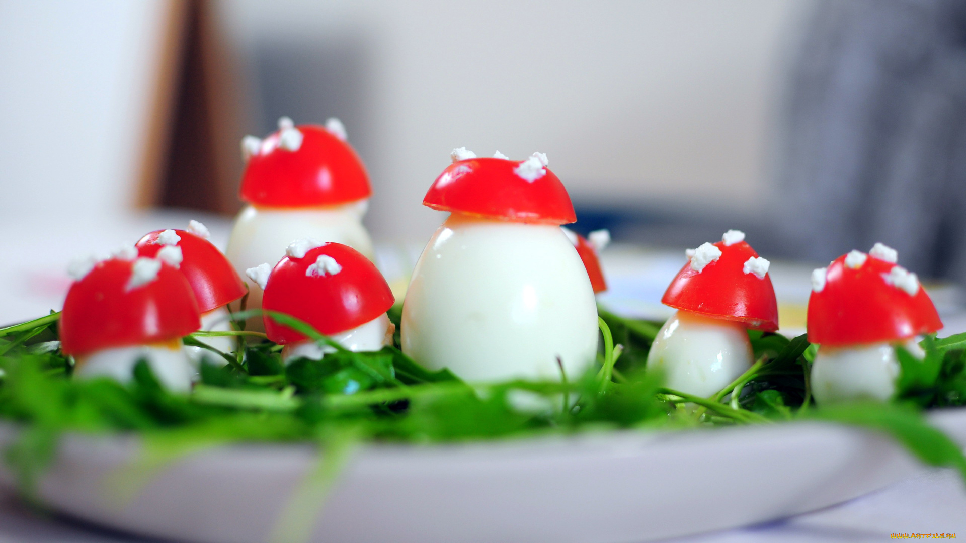 еда, Яичные, блюда, закуска, яйца, мухоморы