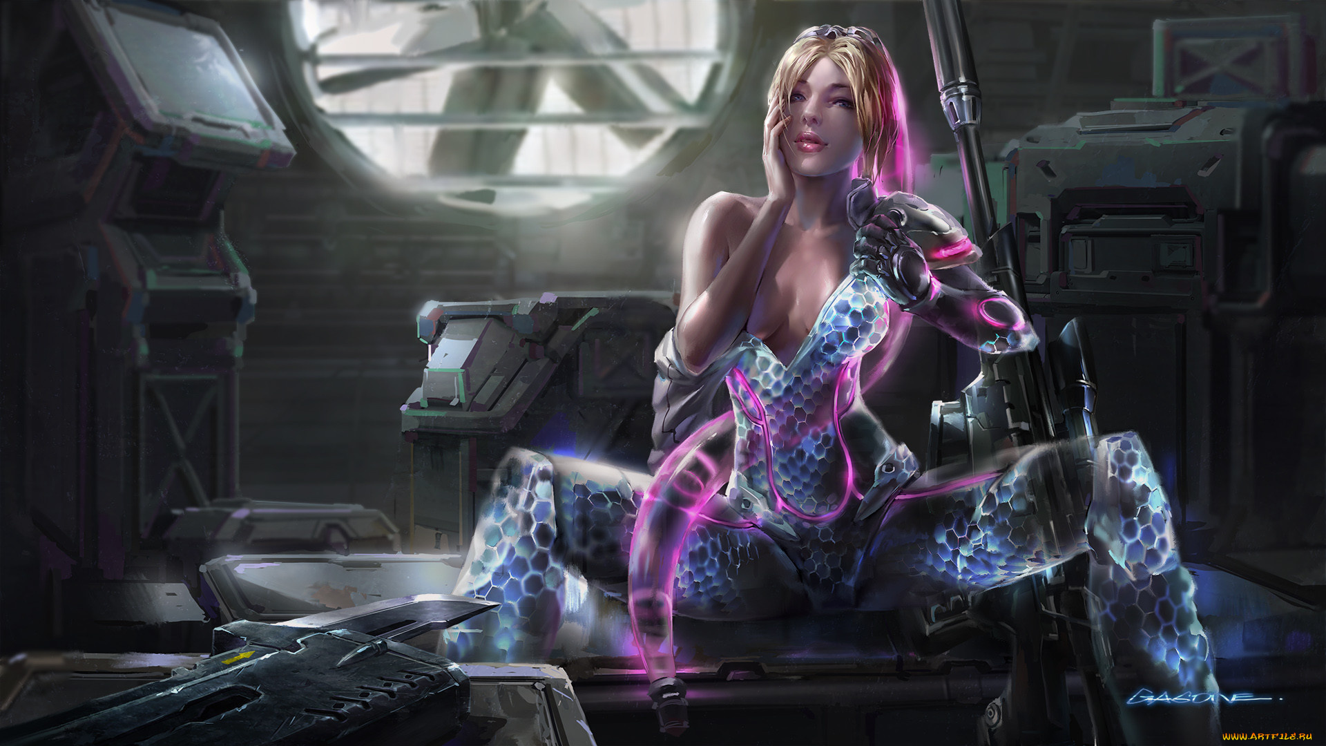 фэнтези, девушки, оружие, арт, девушка