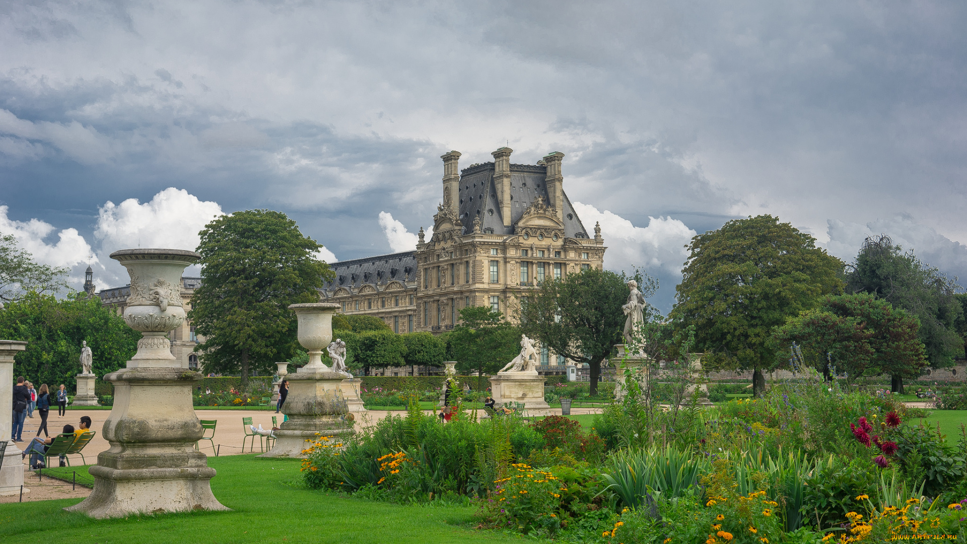 louvre, города, париж, , франция, парк, дворец