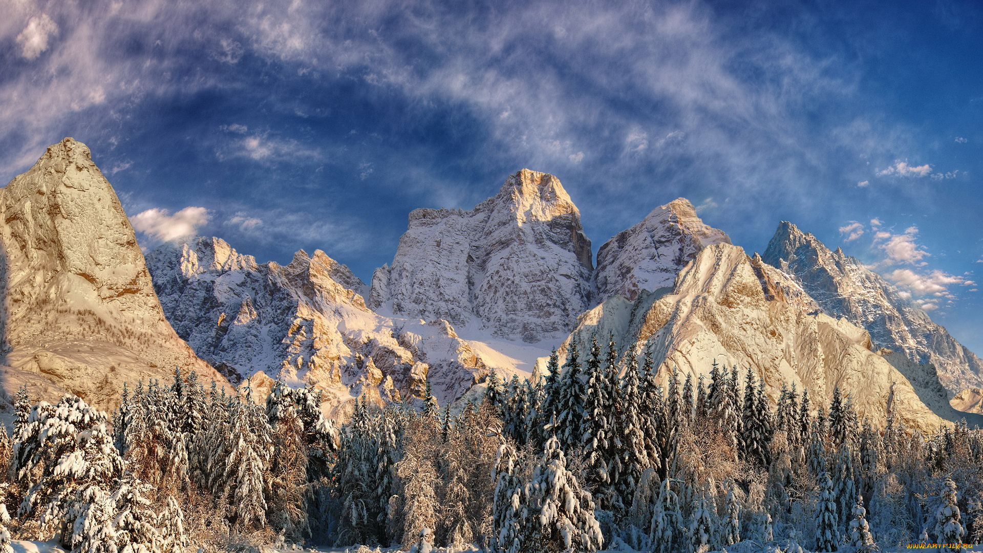 природа, горы, облака