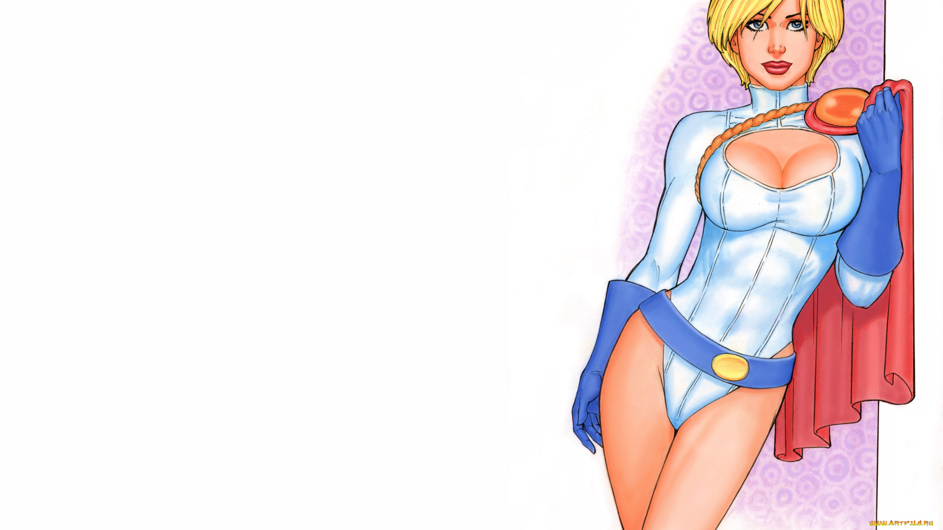 рисованное, комиксы, униформа, девушка, взгляд, фон