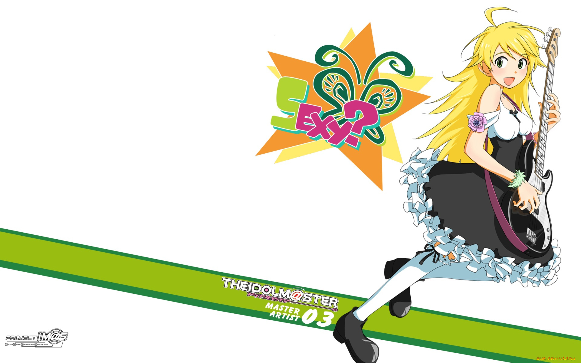 аниме, idolm@ster, взгляд, девушка, фон