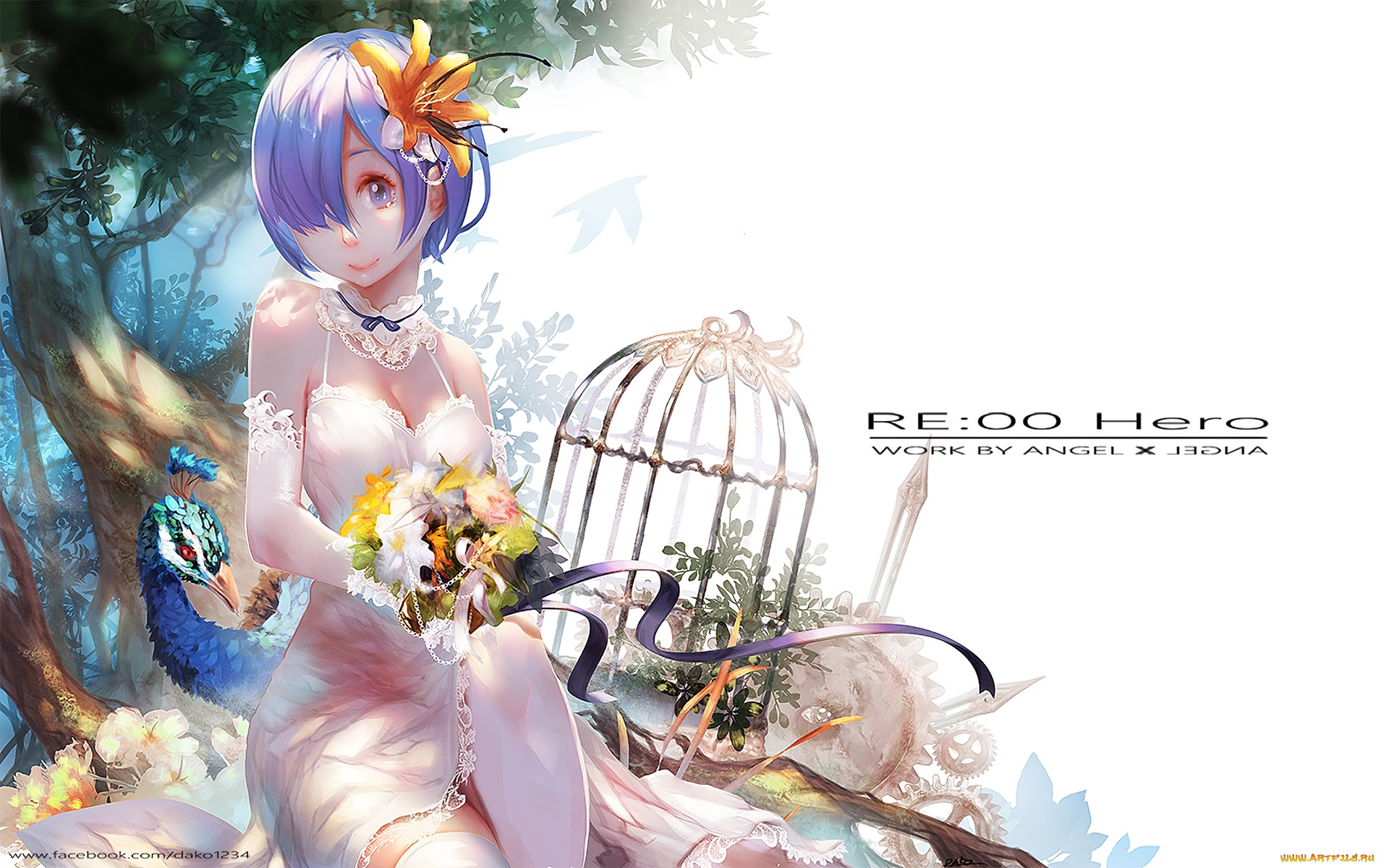 аниме, re, , zero, kara, hajimeru, isekai, seikatsu, фон, взгляд, девушка