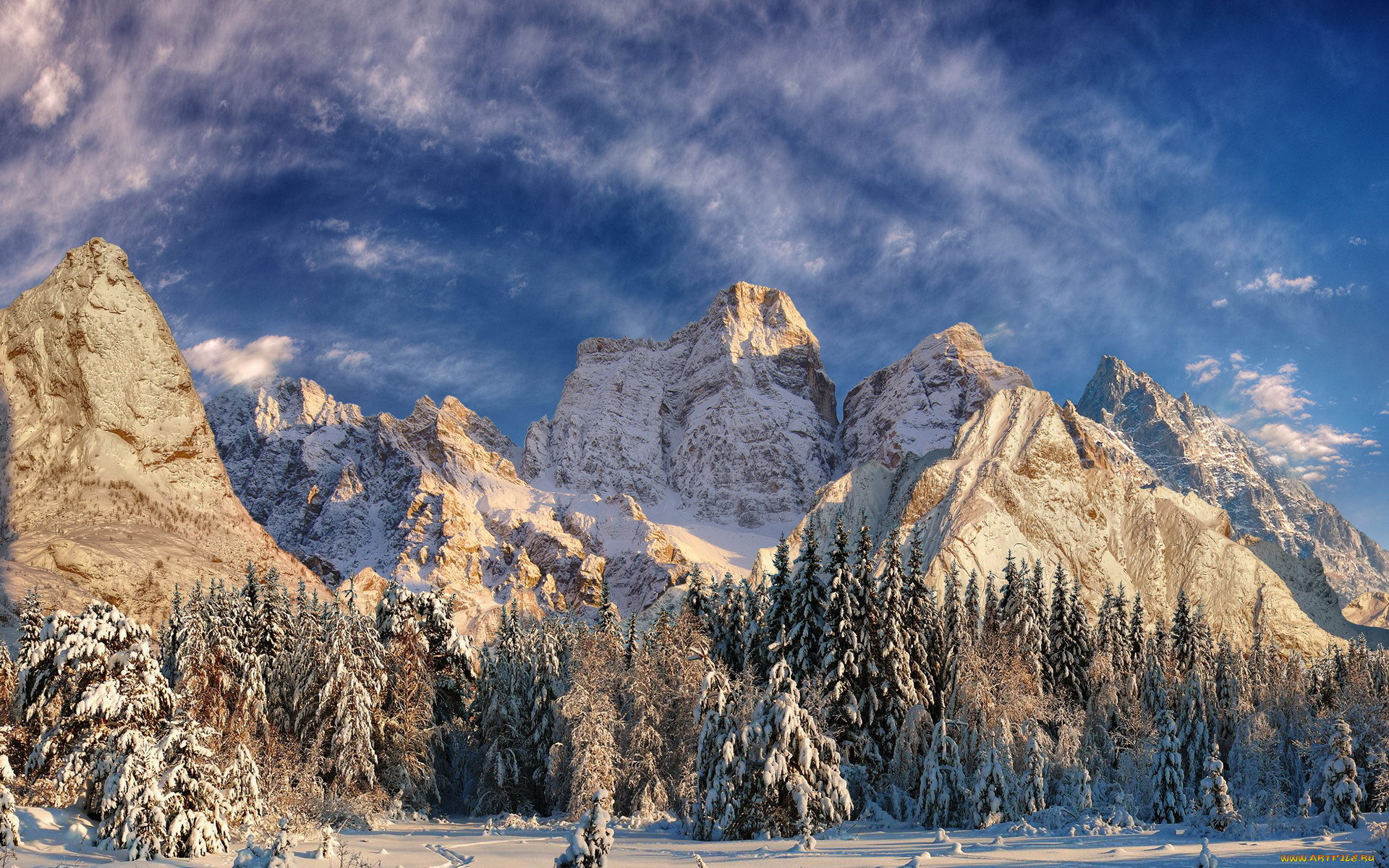 природа, горы, облака