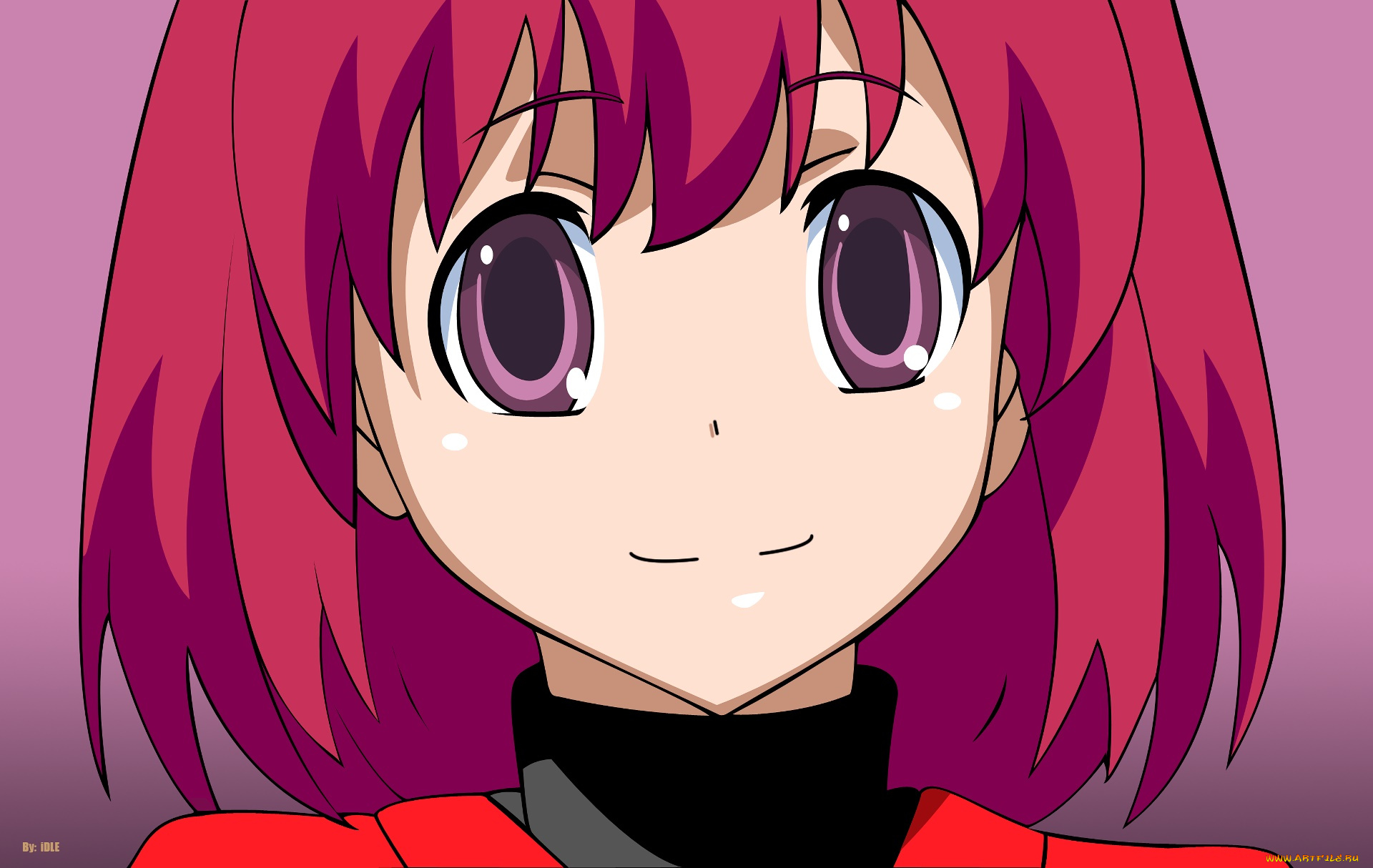 аниме, toradora, девушка, взгляд, фон