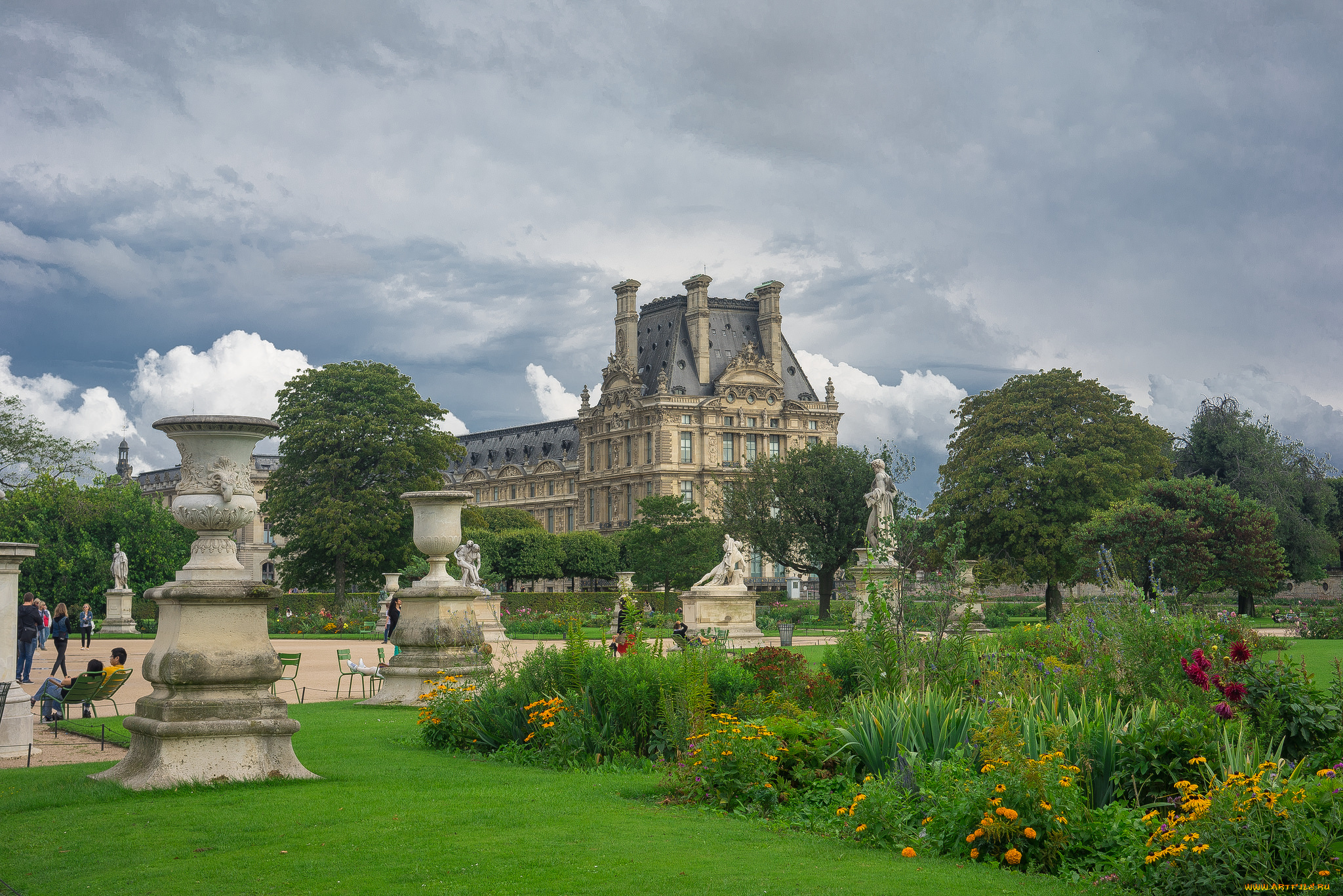 louvre, города, париж, , франция, парк, дворец