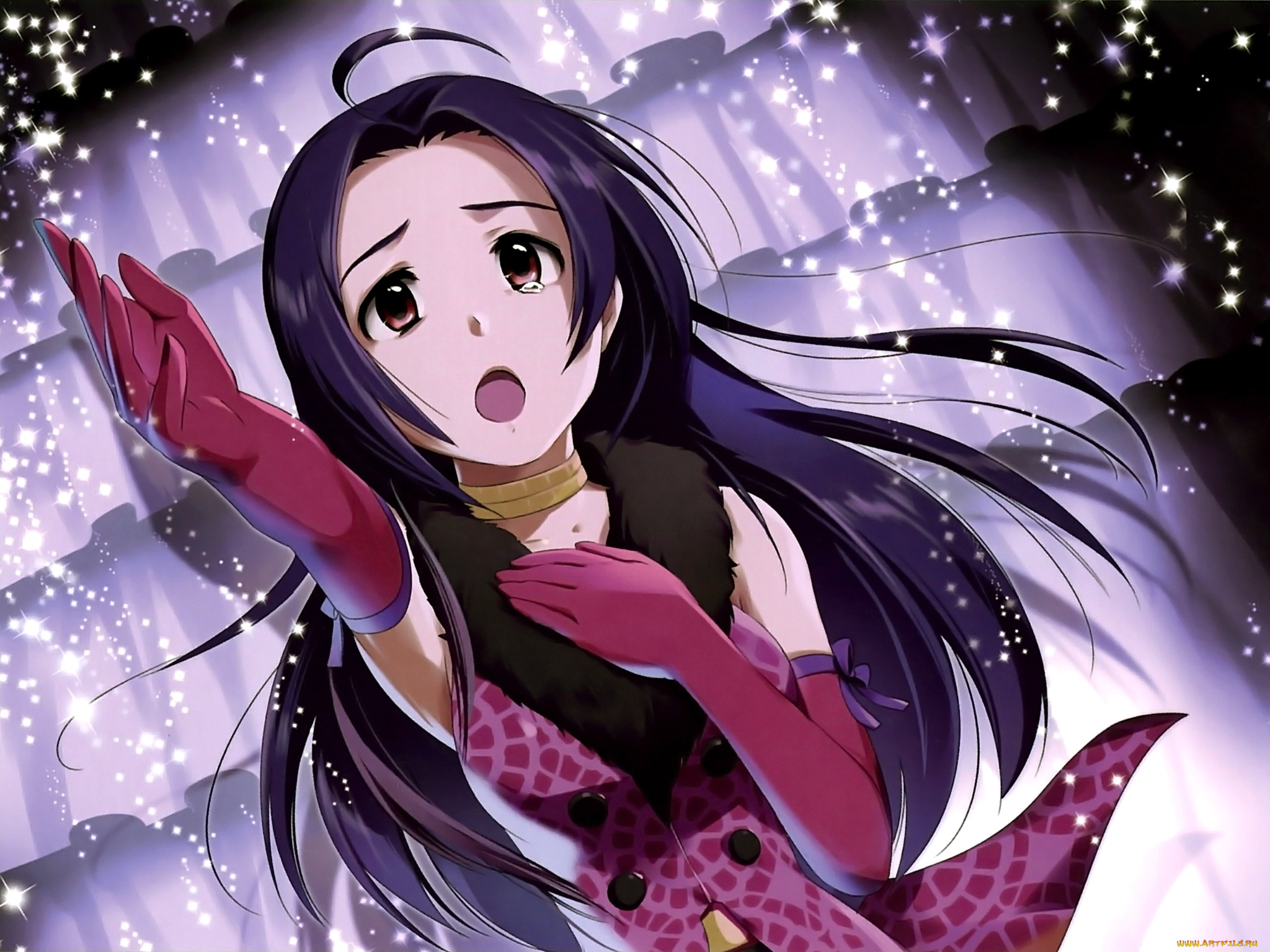 аниме, idolm@ster, фон, девушка, взгляд