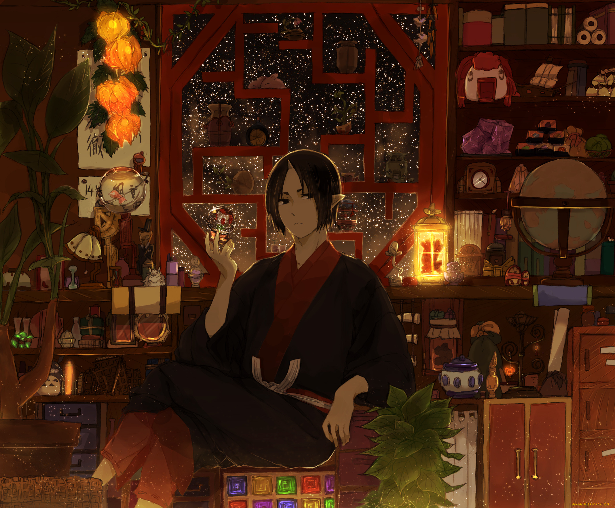 аниме, hoozuki, no, reitetsu, hoozuki